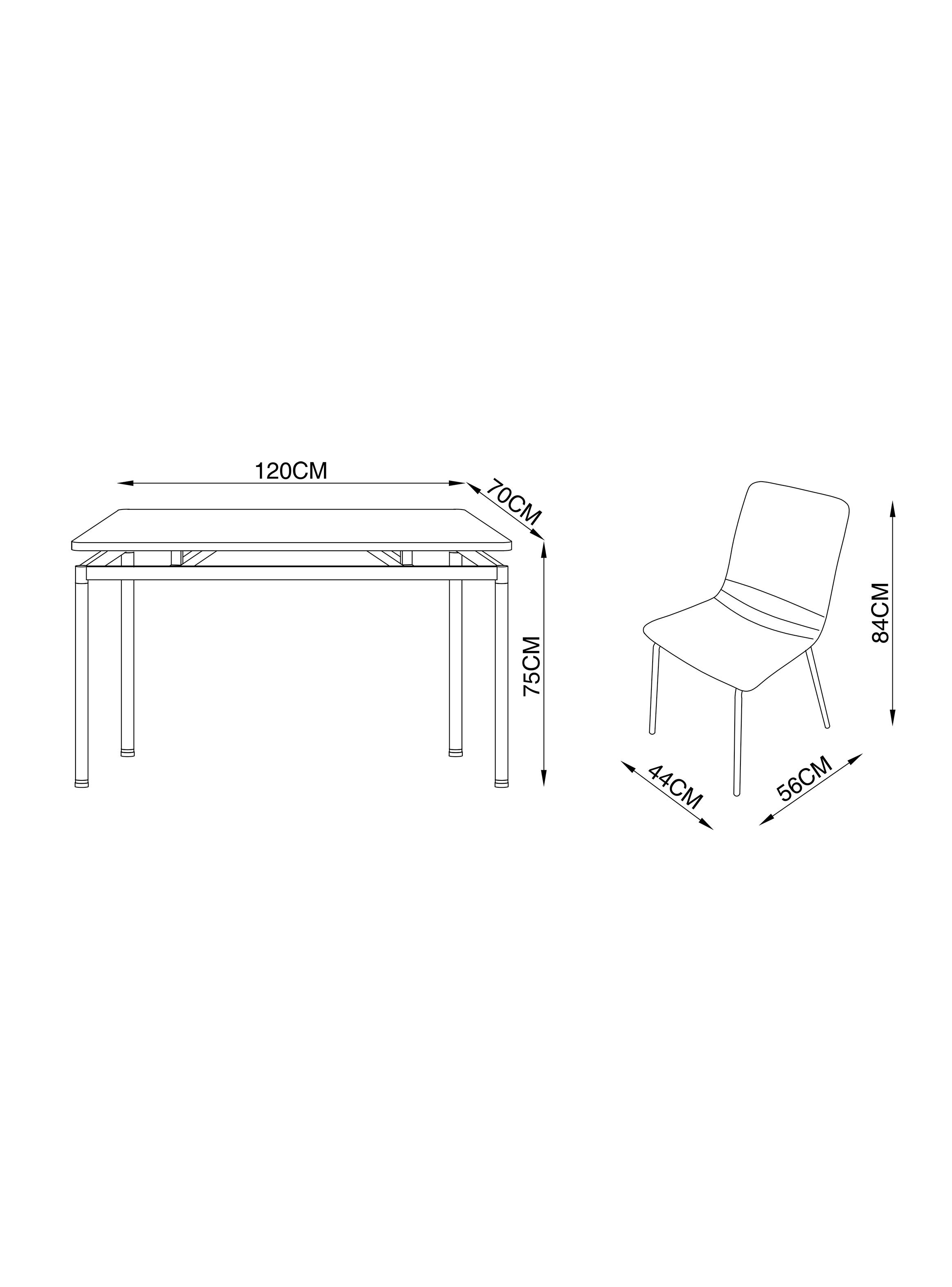 Juego de Comedor 4 Sillas Austin Negro-1