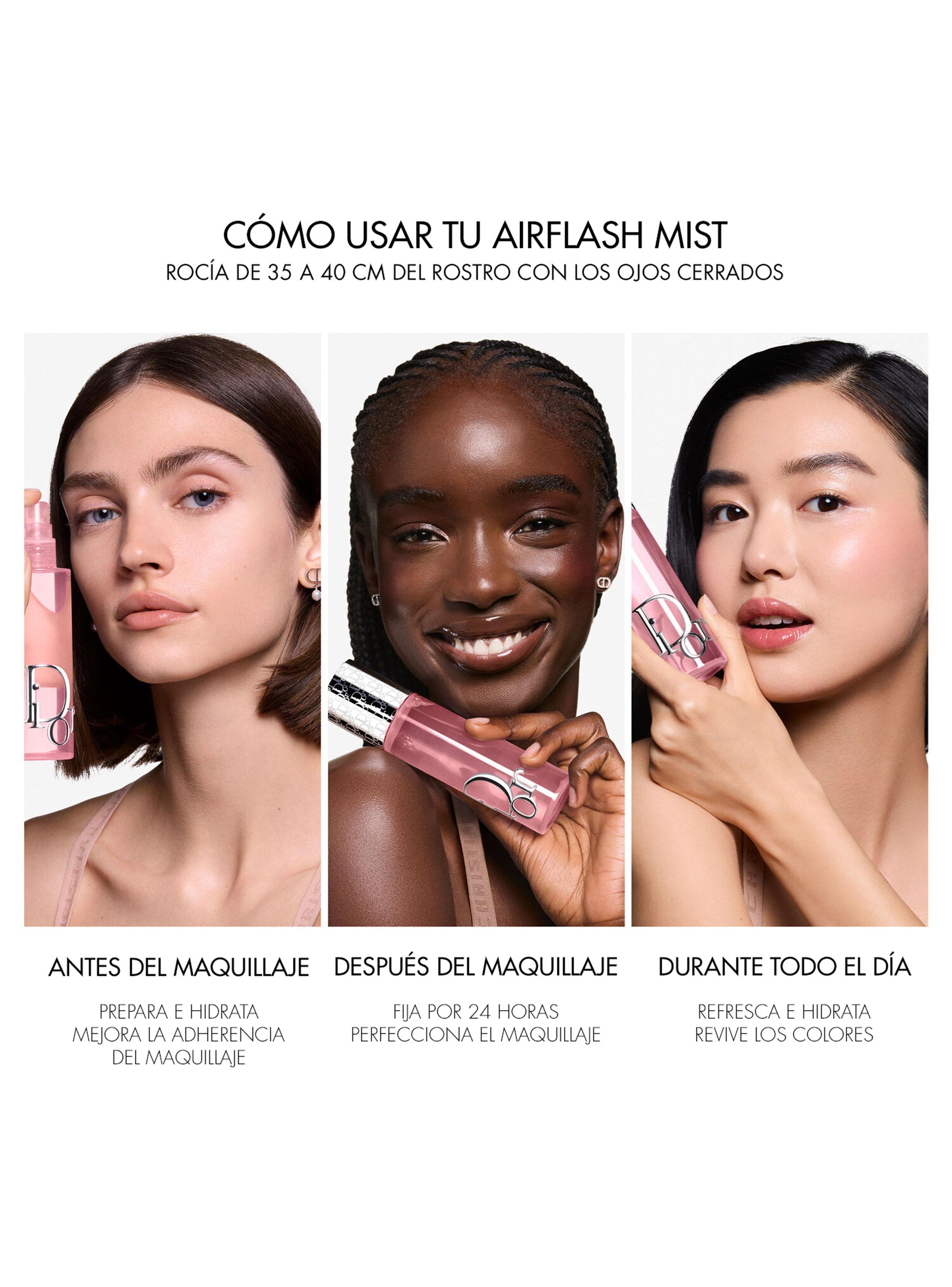 Spray fijador de maquillaje Dior Backstage Airflash 24 horas de duración e hidratación.-4