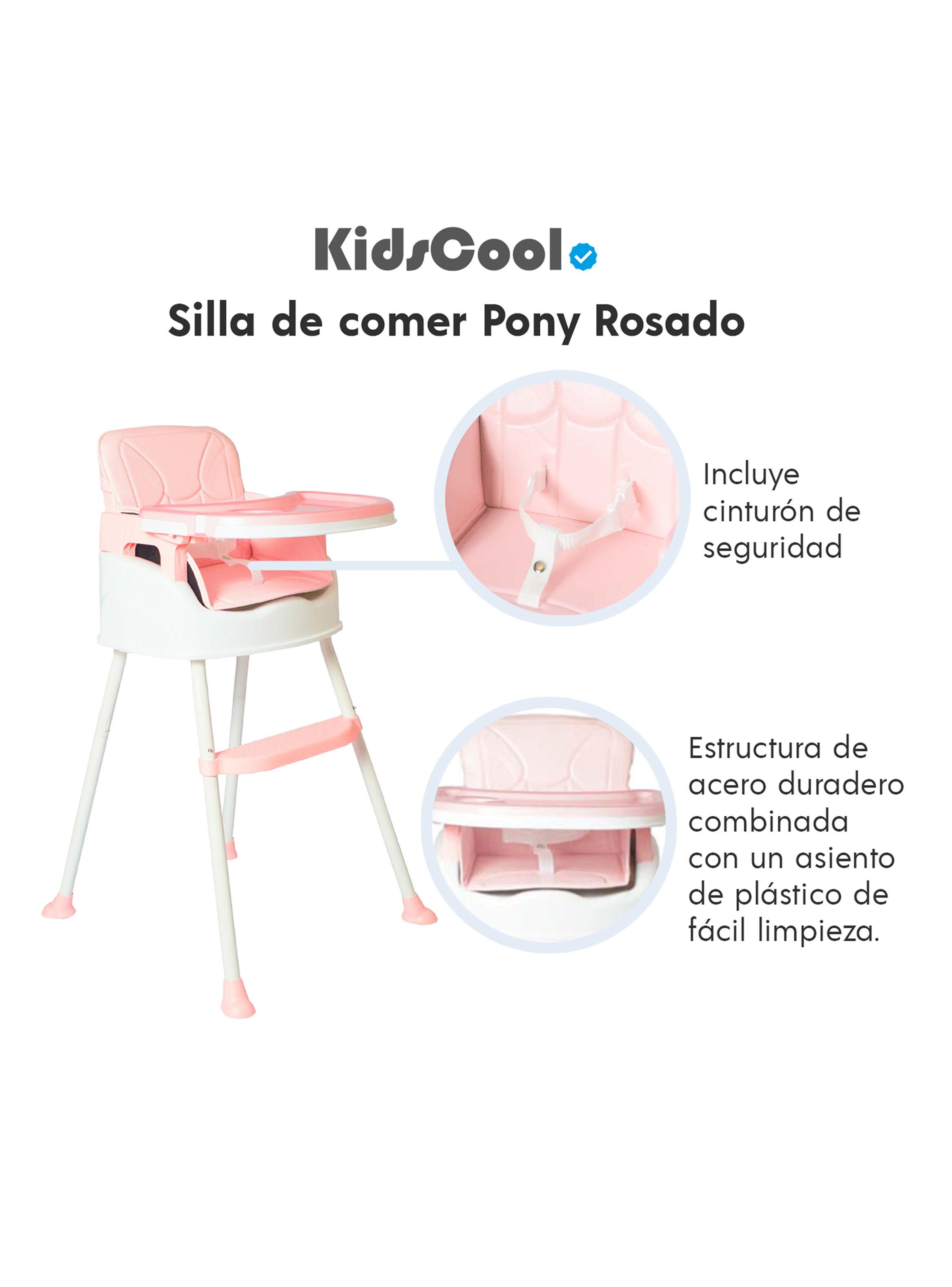 Silla Kidscool de Comer Pony Rosada-4