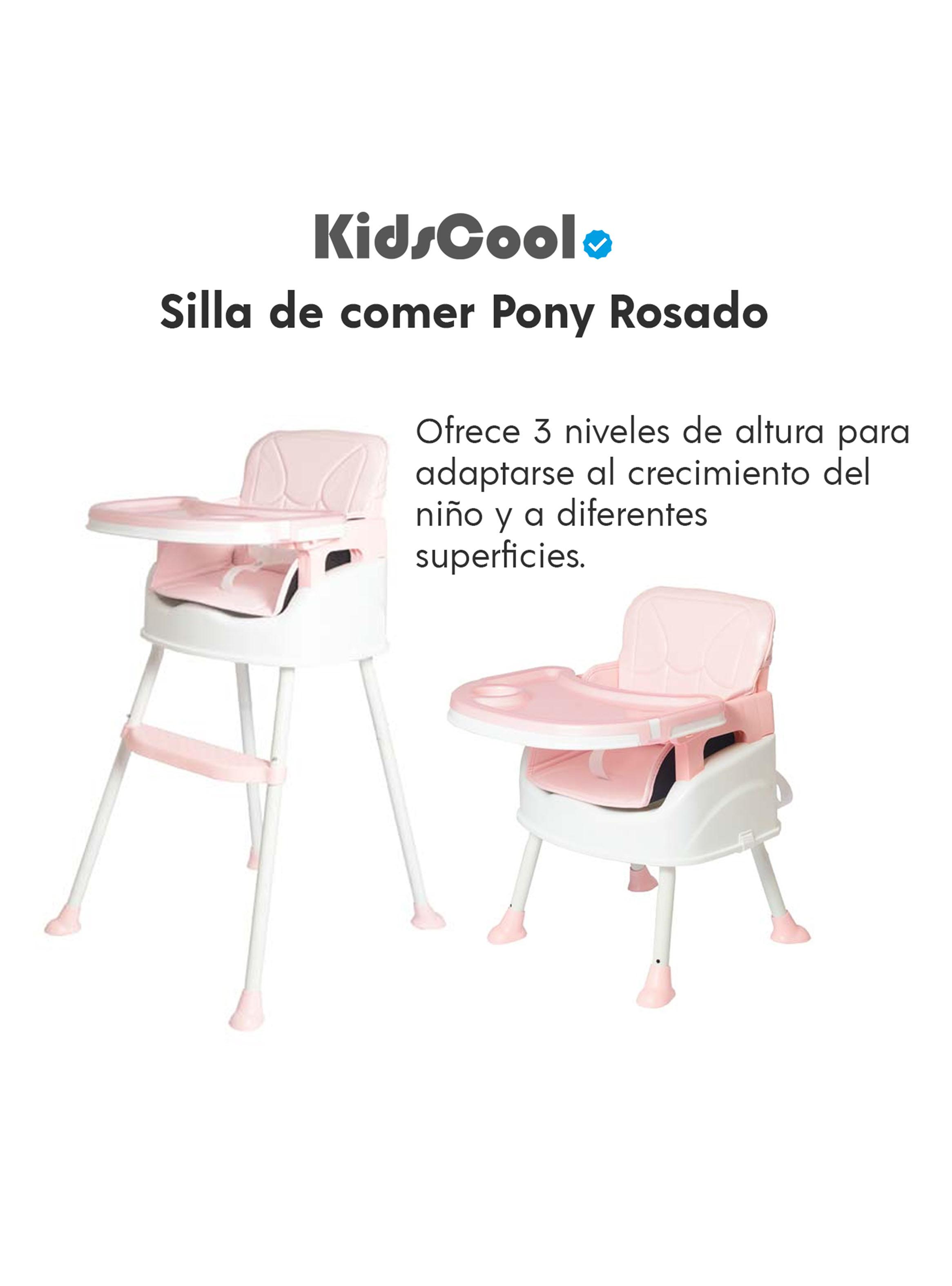 Silla Kidscool de Comer Pony Rosada-3