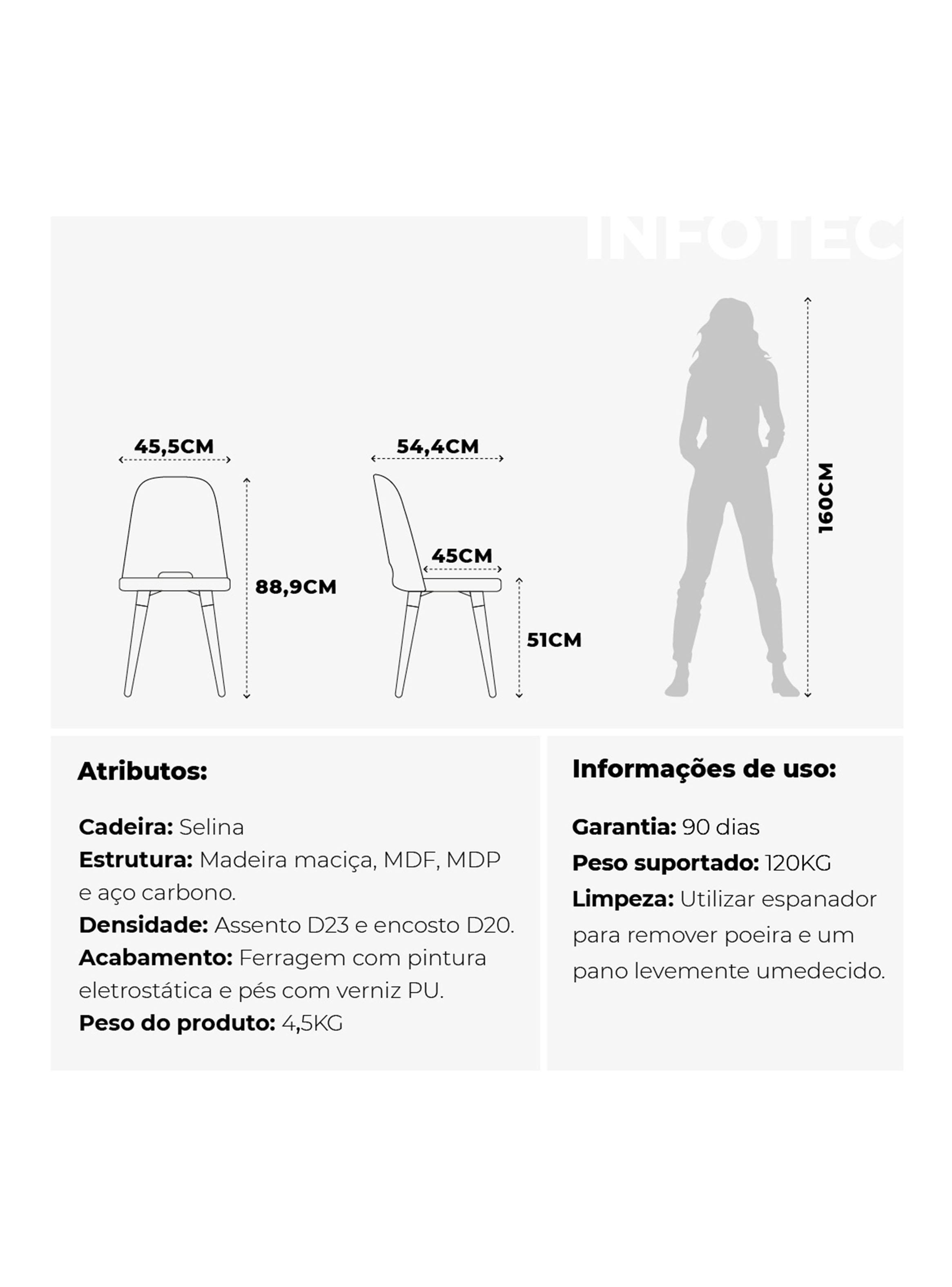 Juego de Comedor Bennet 1.6 + 6 Sillas Selina Giratoria-3