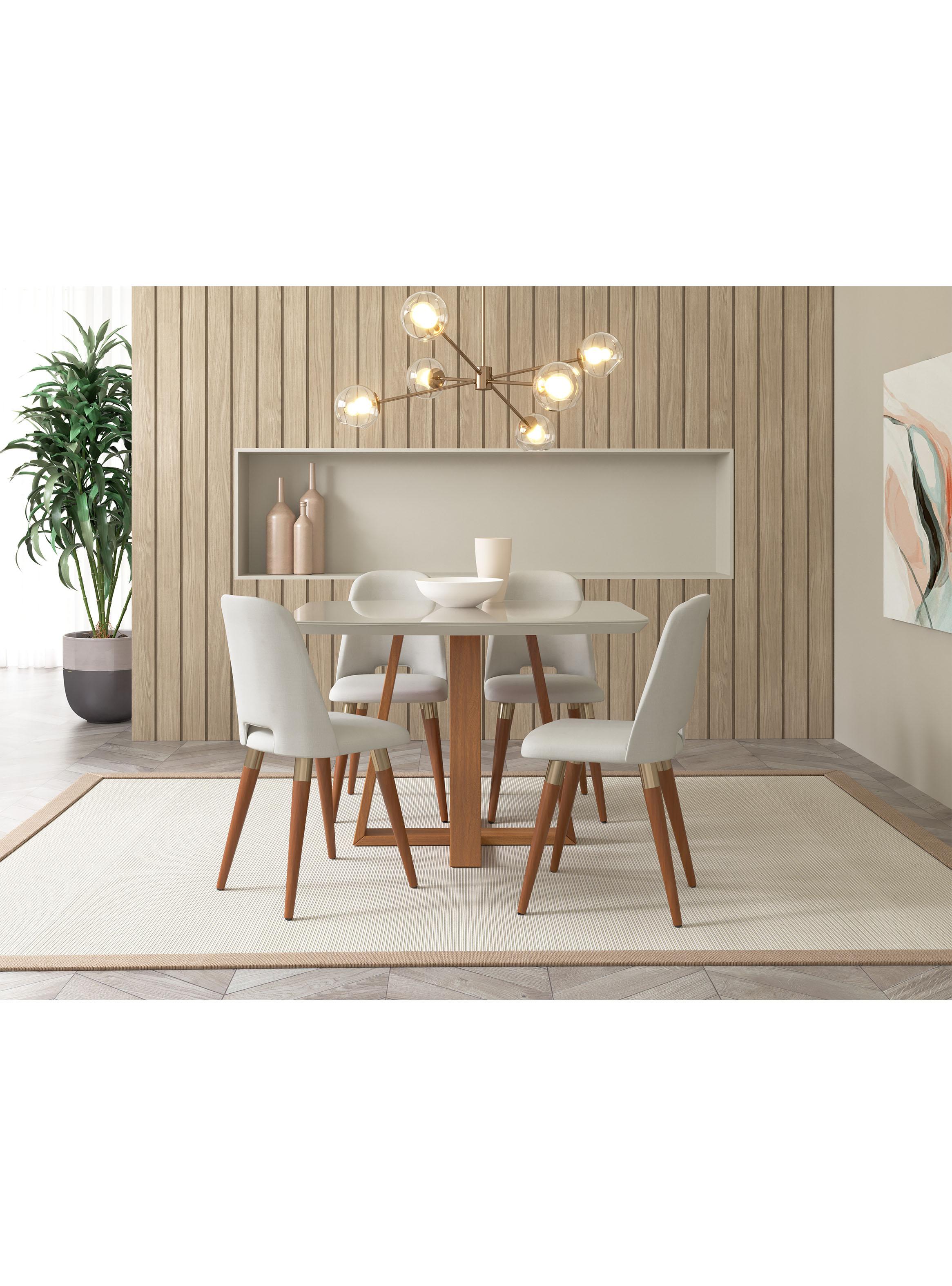 Juego de Comedor Bennet 1.2 + 4 Sillas Selina Giratoria-4