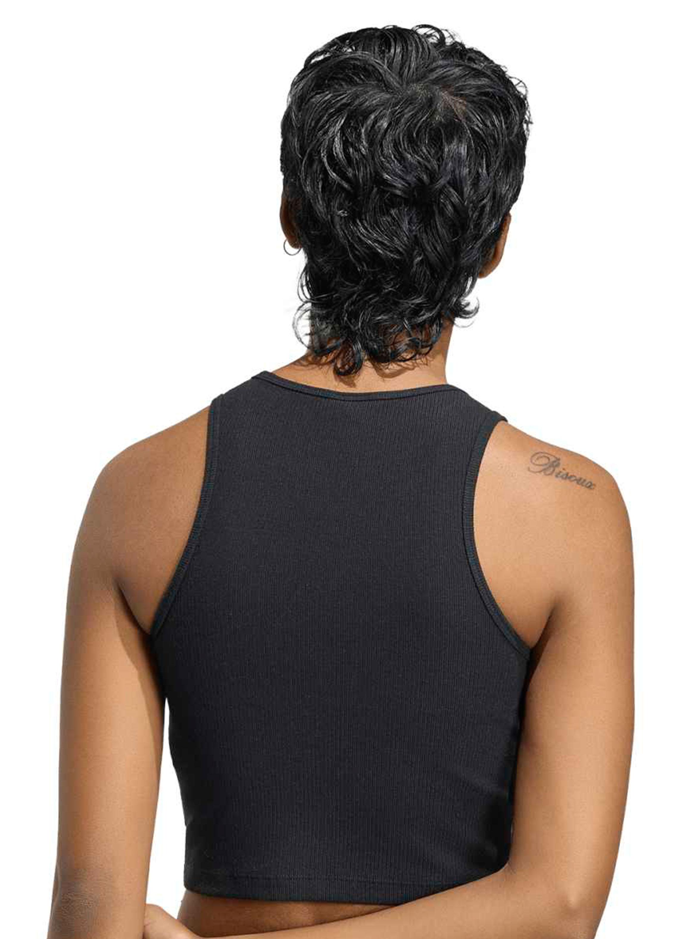 Polera sin Mangas Essentials Acanalada-1