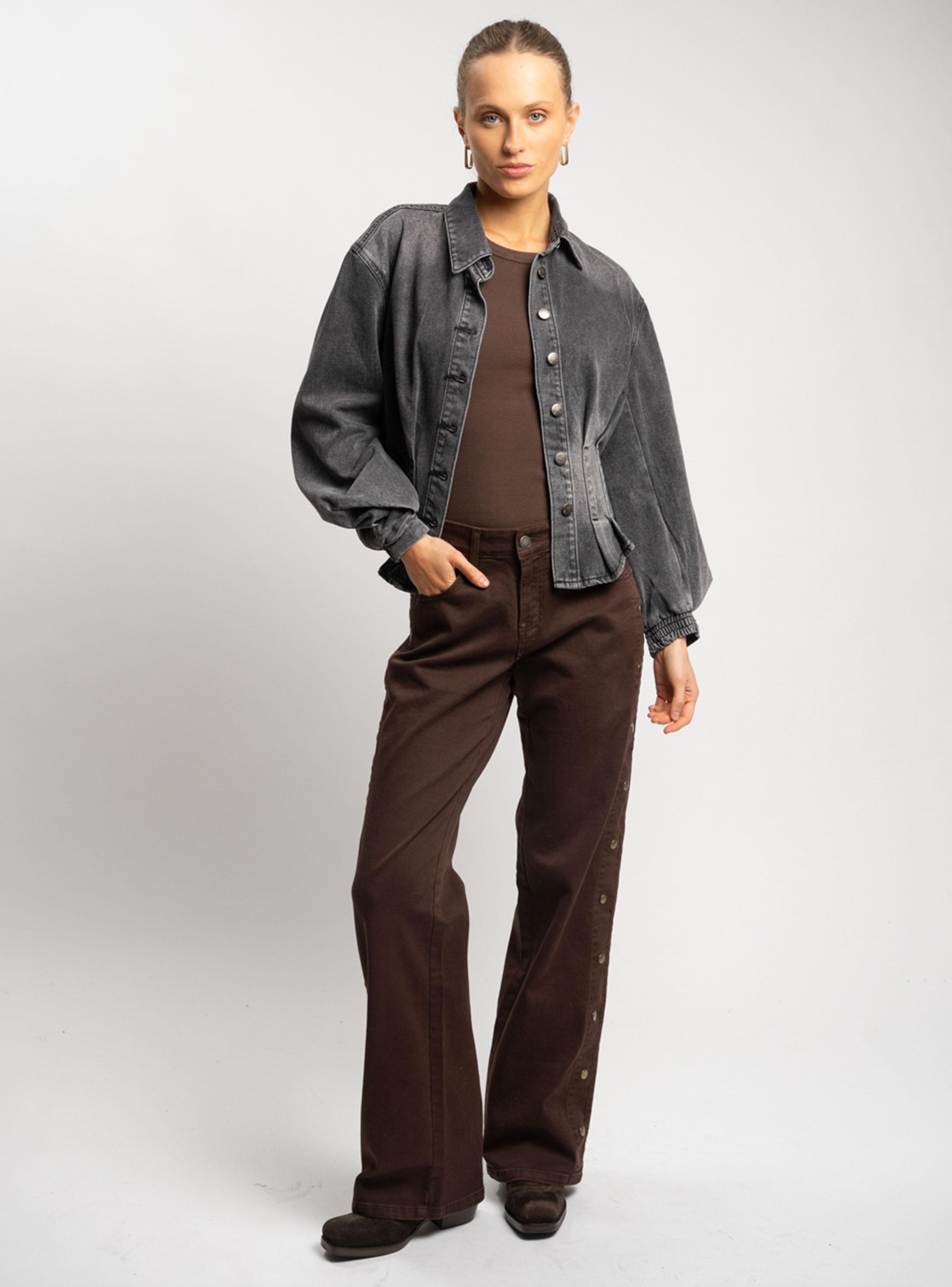 Jeans Zenda Recto Tiro Medio Chocolate-4