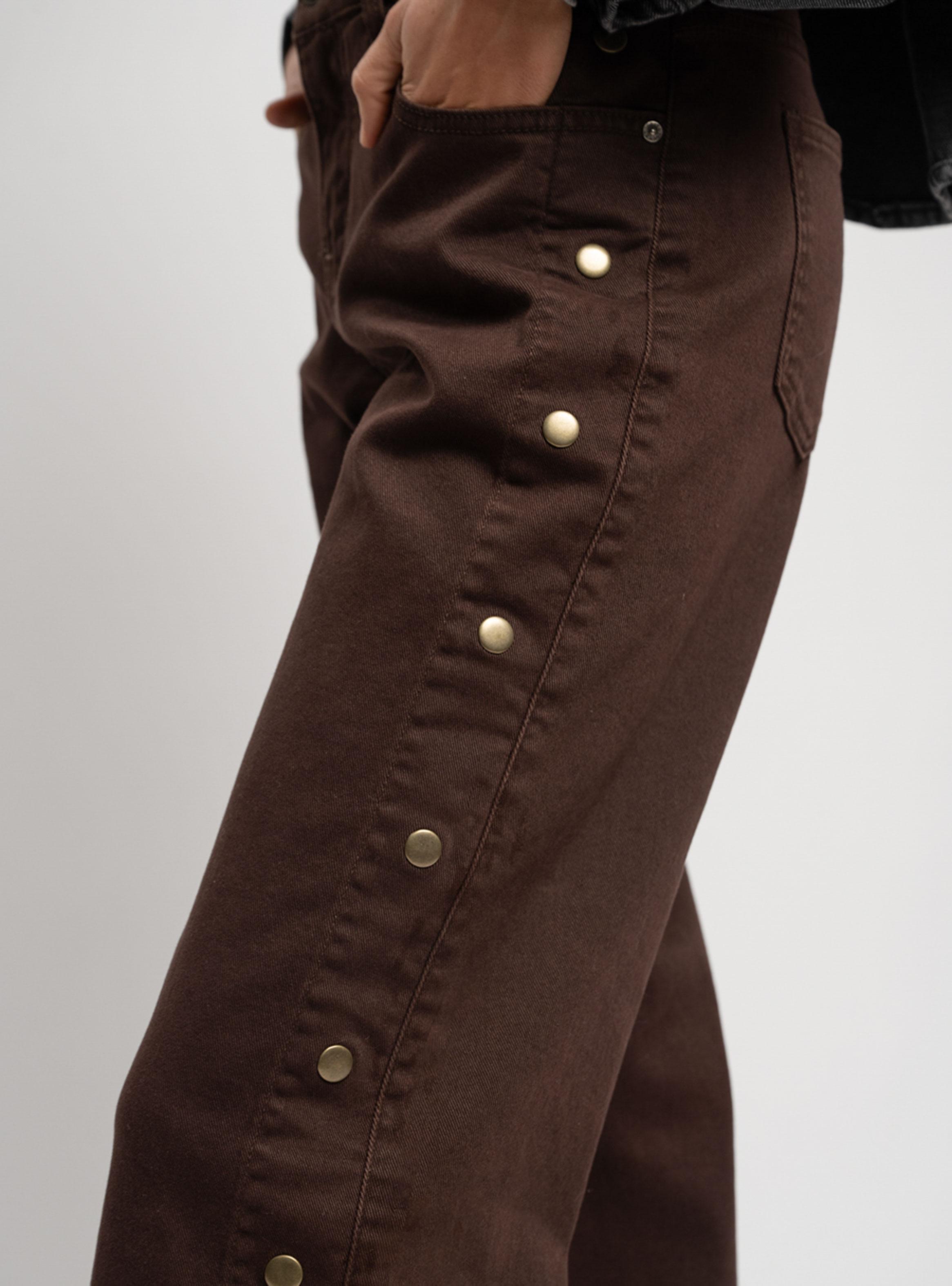 Jeans Zenda Recto Tiro Medio Chocolate-3