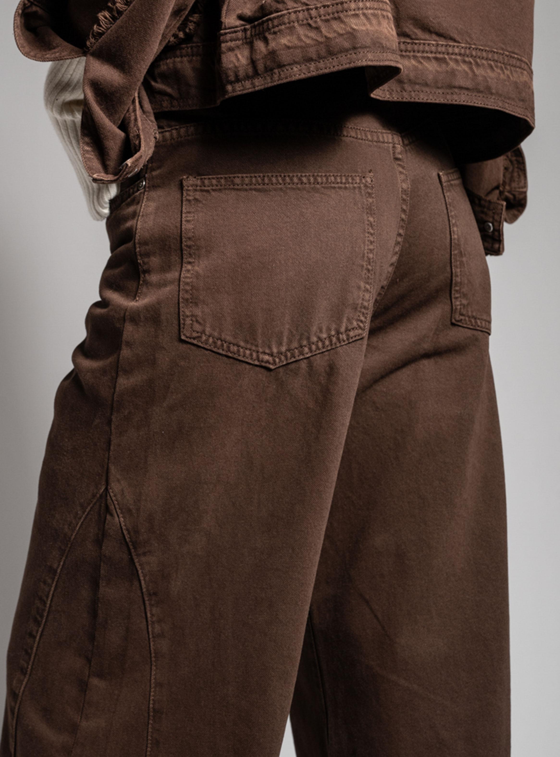 Jeans Palazzo Tiro Alto Bernarda Chocolate-2