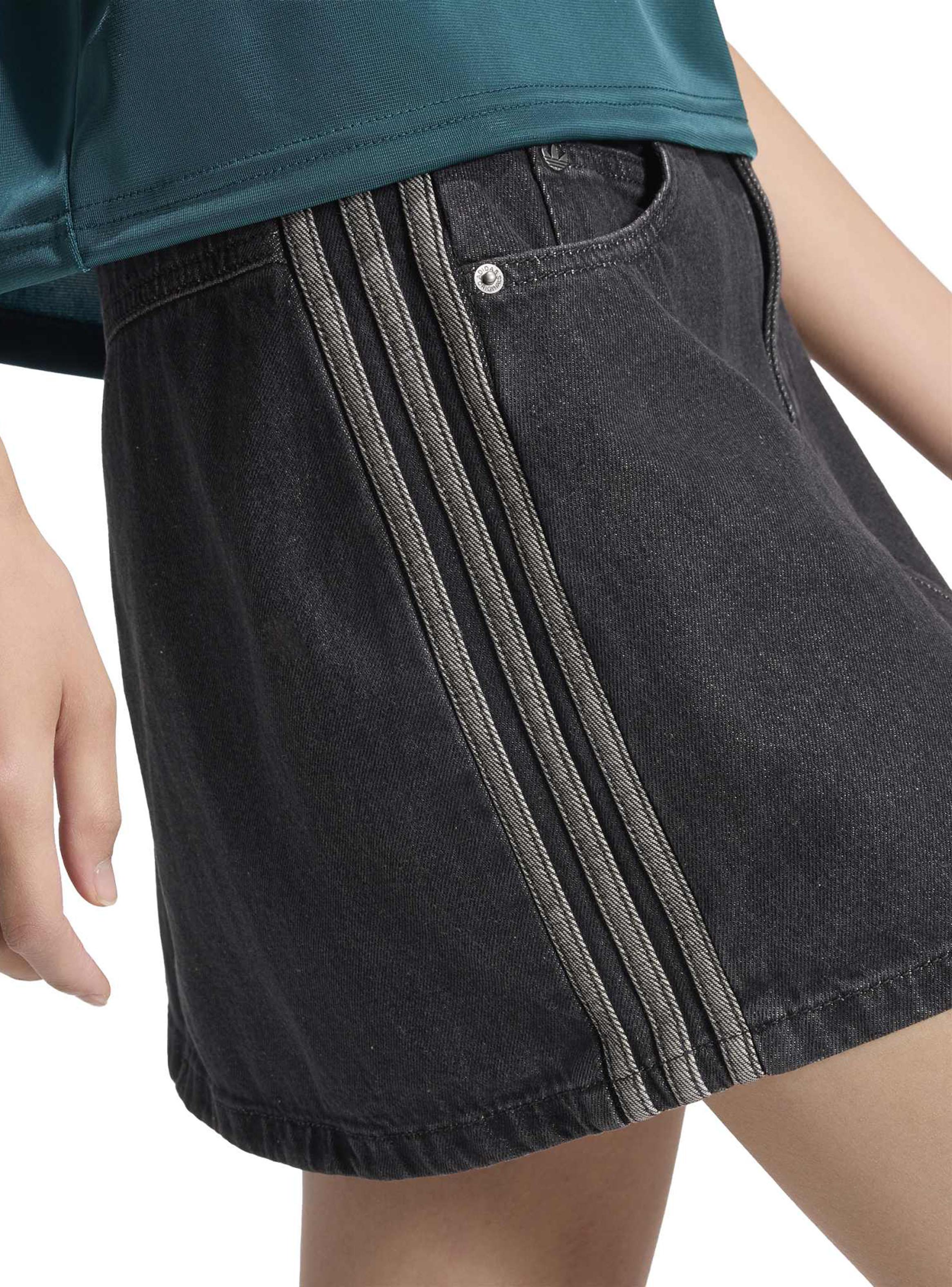 Falda Tejido Denim de Tiro Medio-3