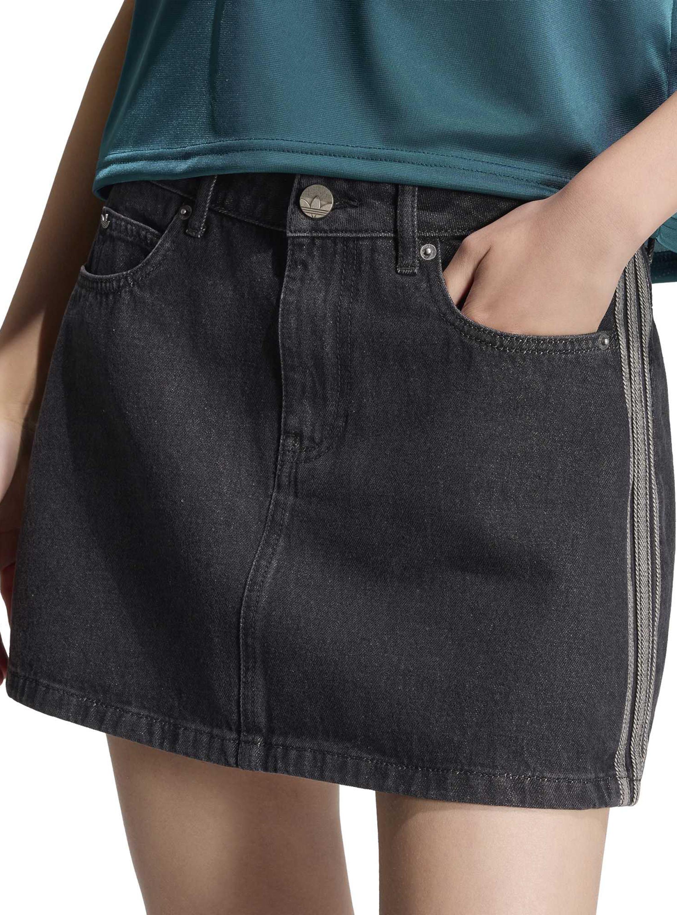 Falda Tejido Denim de Tiro Medio-2