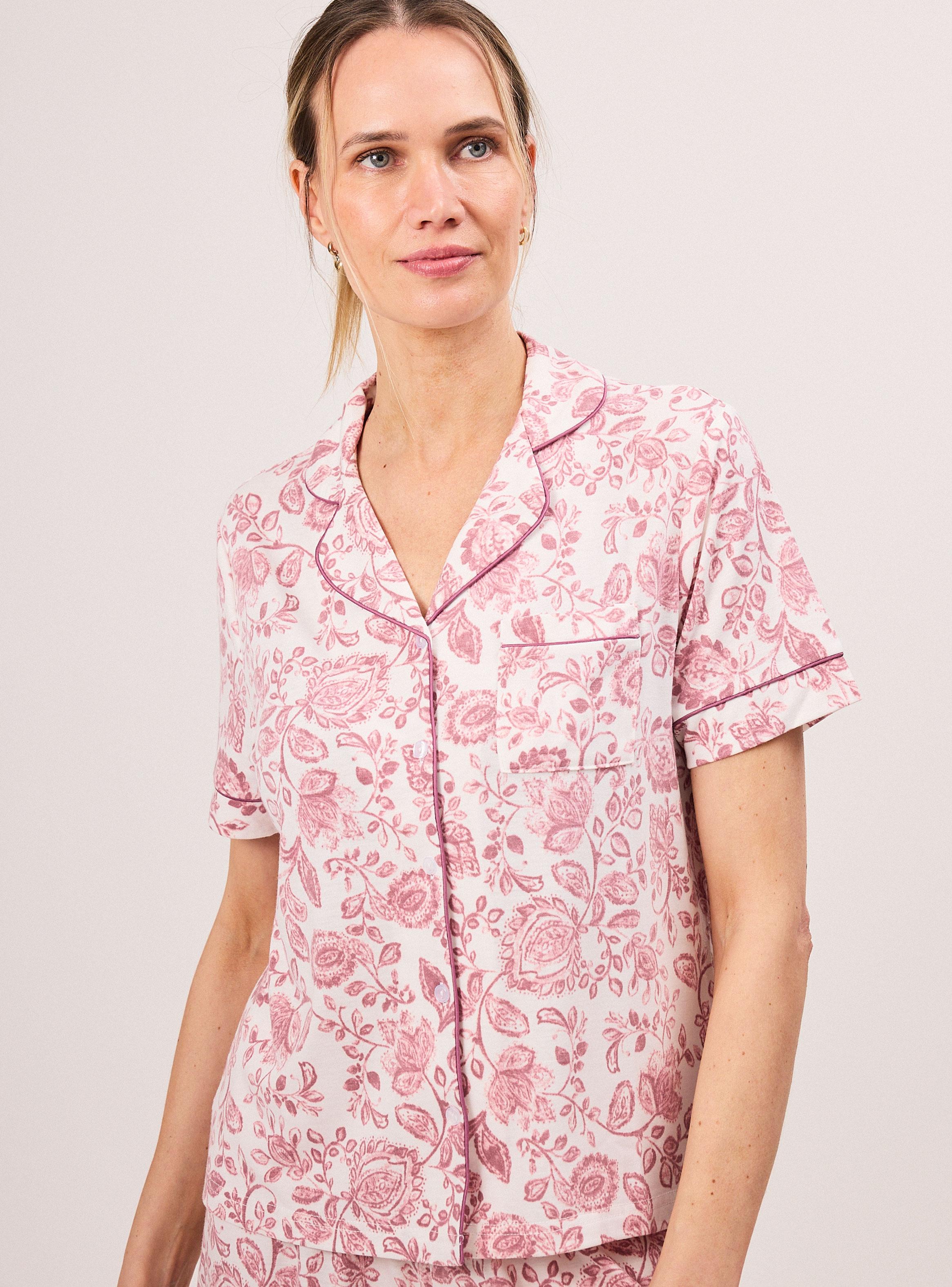 Pijama Estampado Estilo Camisero-2
