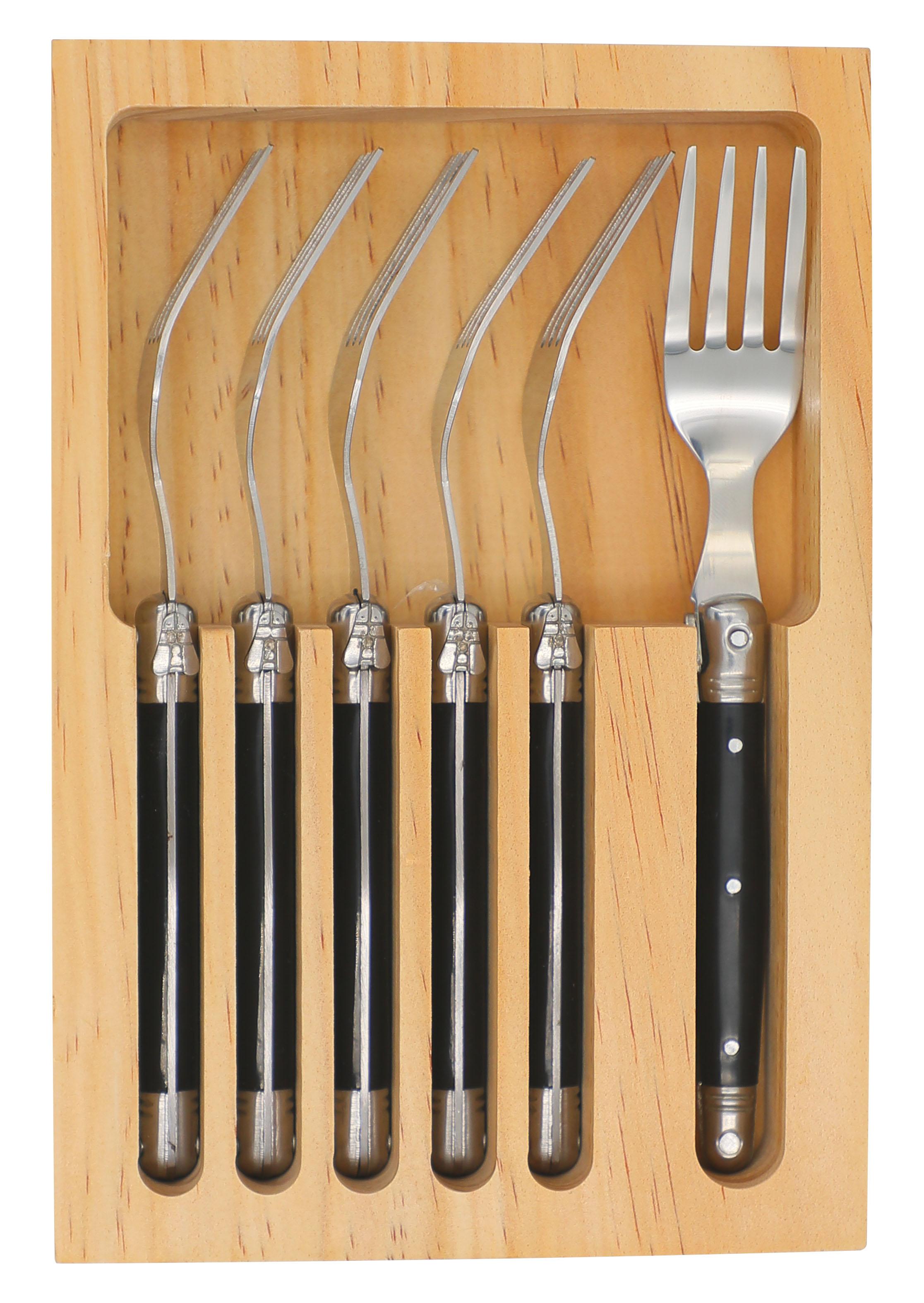 Set de 6 Tenedor Postre Black-1