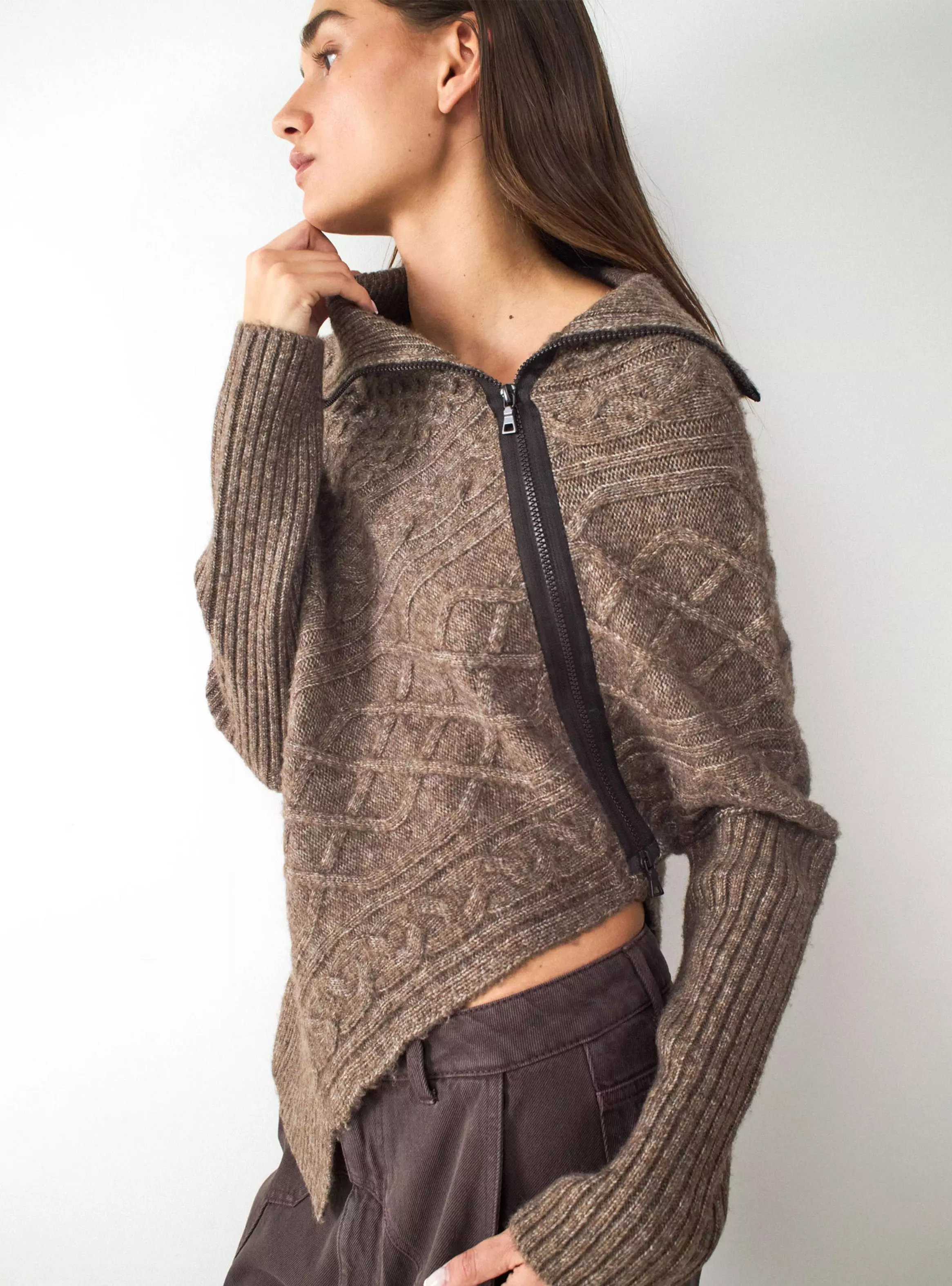 Sweater Cable Knit Jumper-2