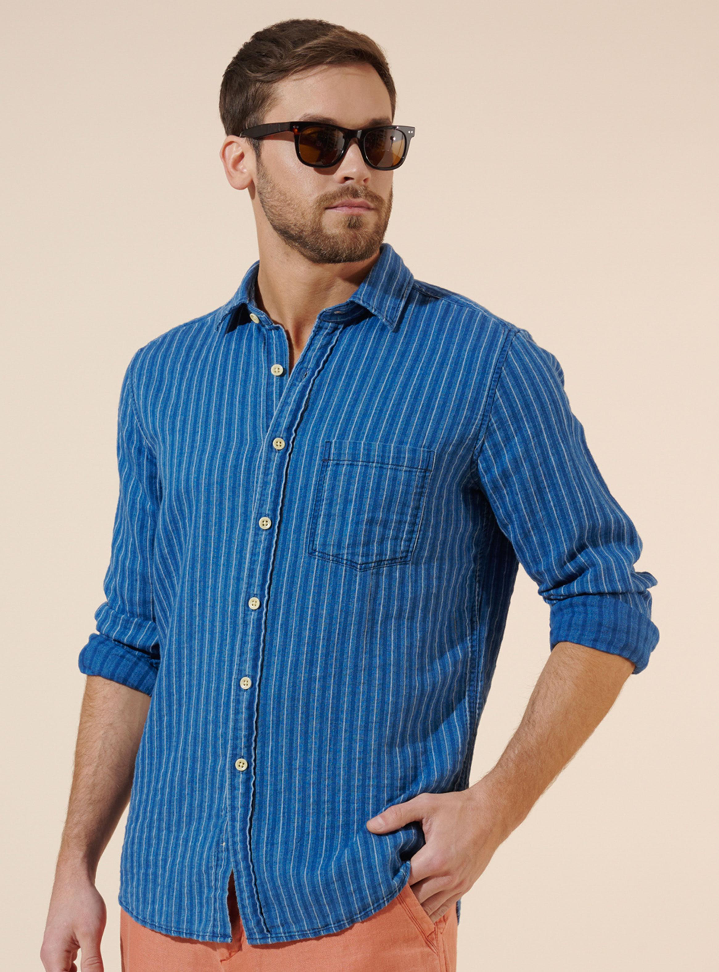 Camisa Print Rayas Verticales-0