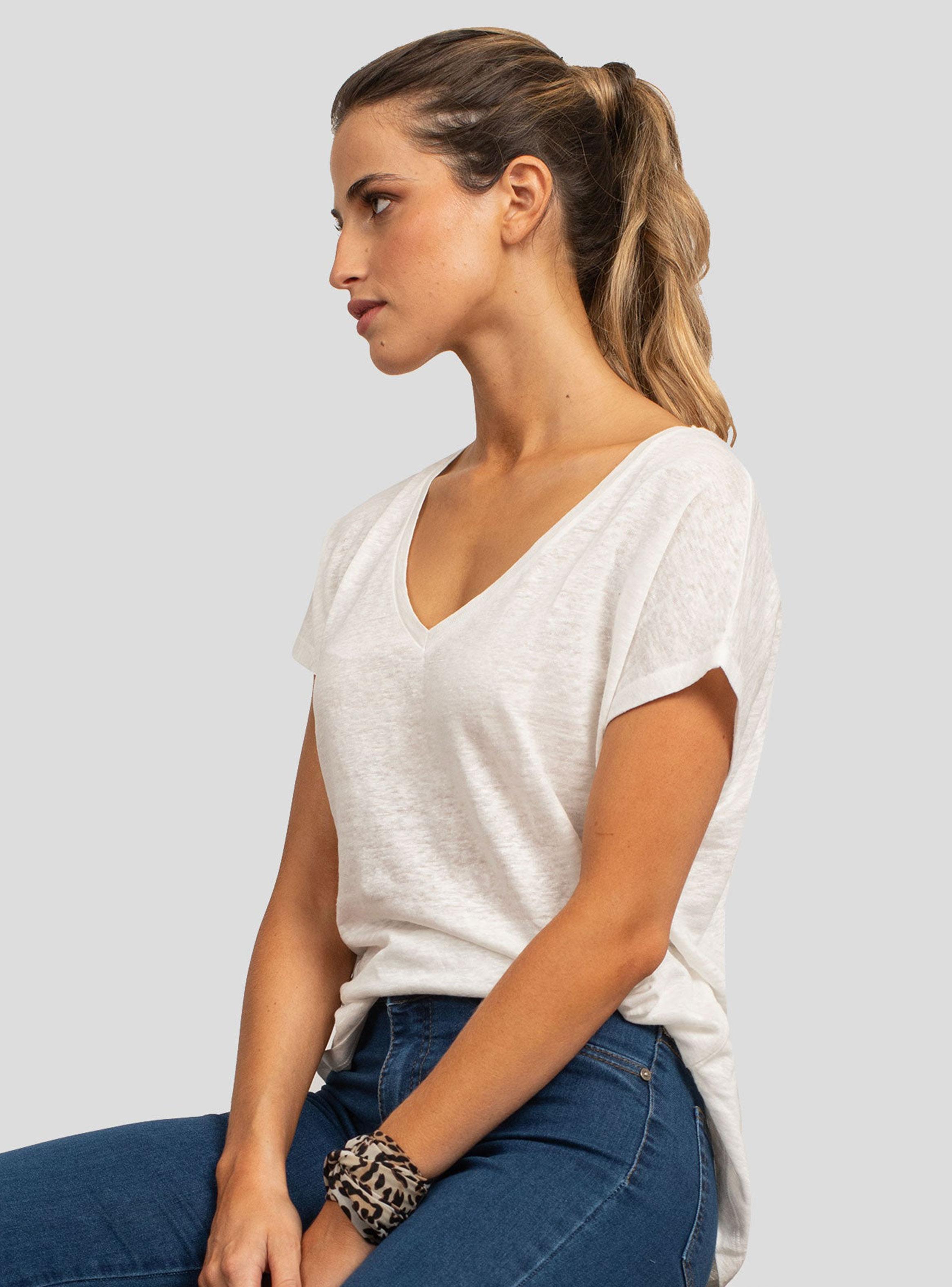 Polera de Lino Manga Corta Carla-2