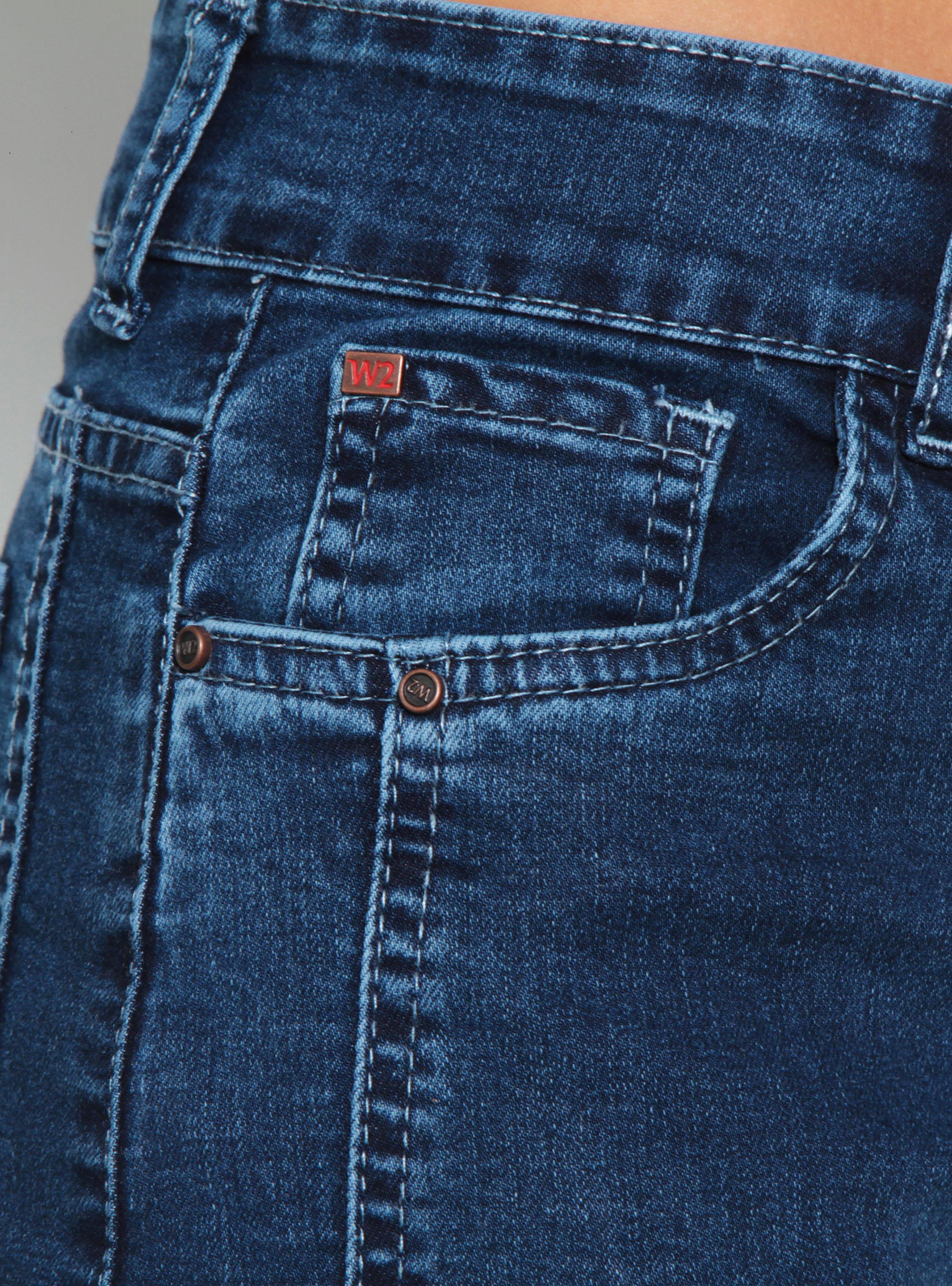 Jeans Wide Leg Diseño Costadillos con Pretina Básica-3