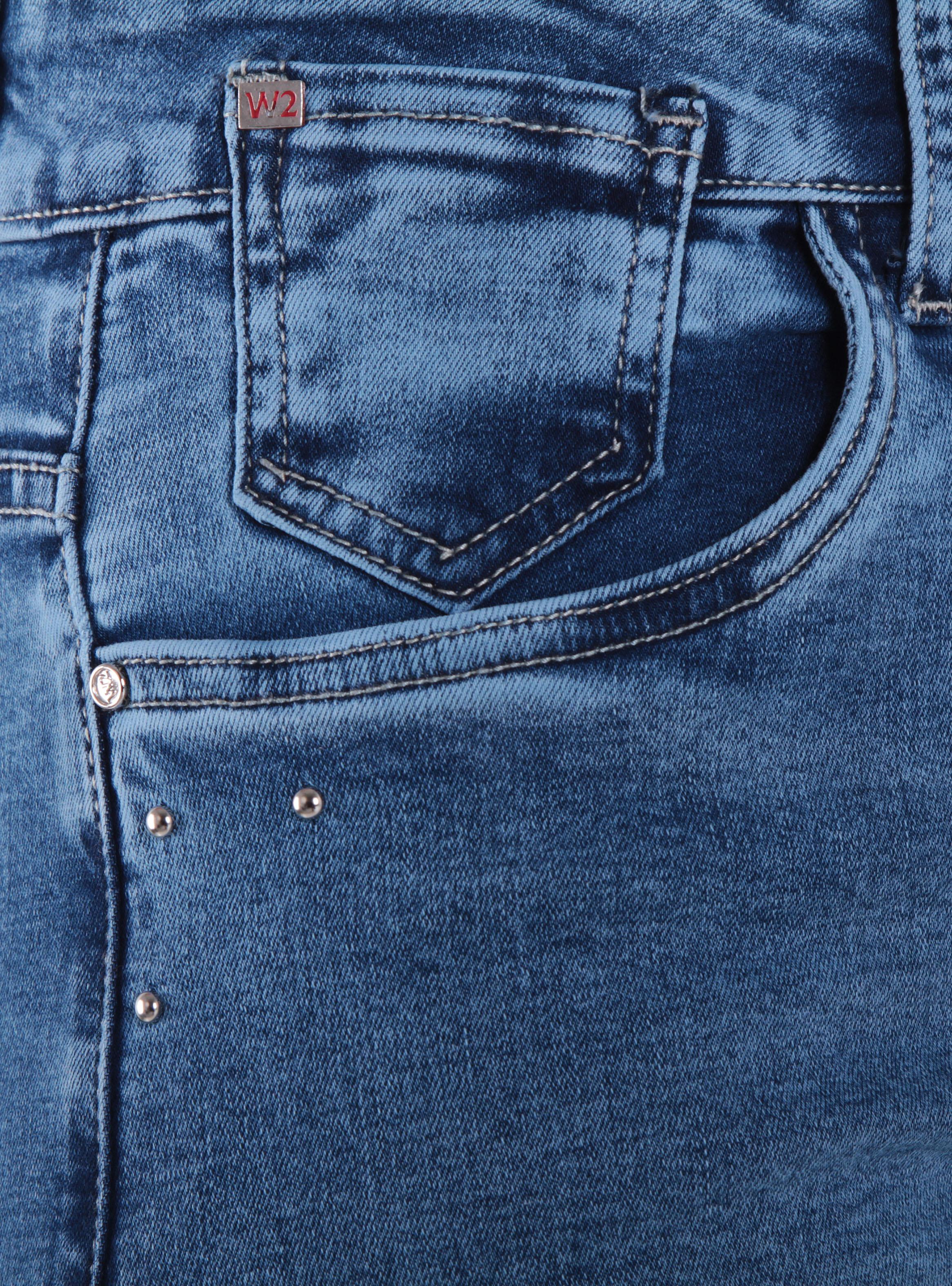 Jeans Wide Leg Tiro Alto Pretina Básica J959-2