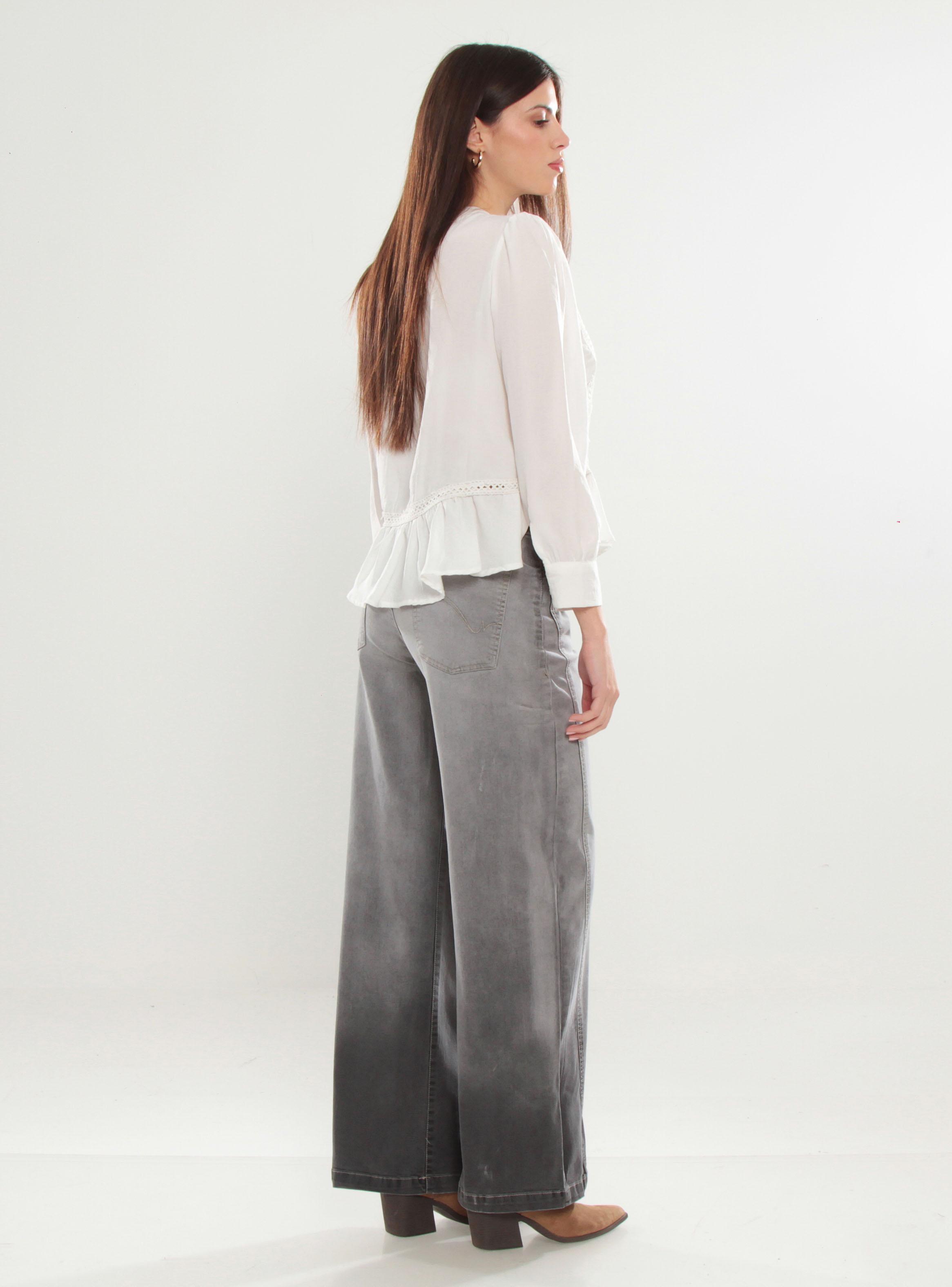 Jeans Wide Leg con Corte en Degradado-4