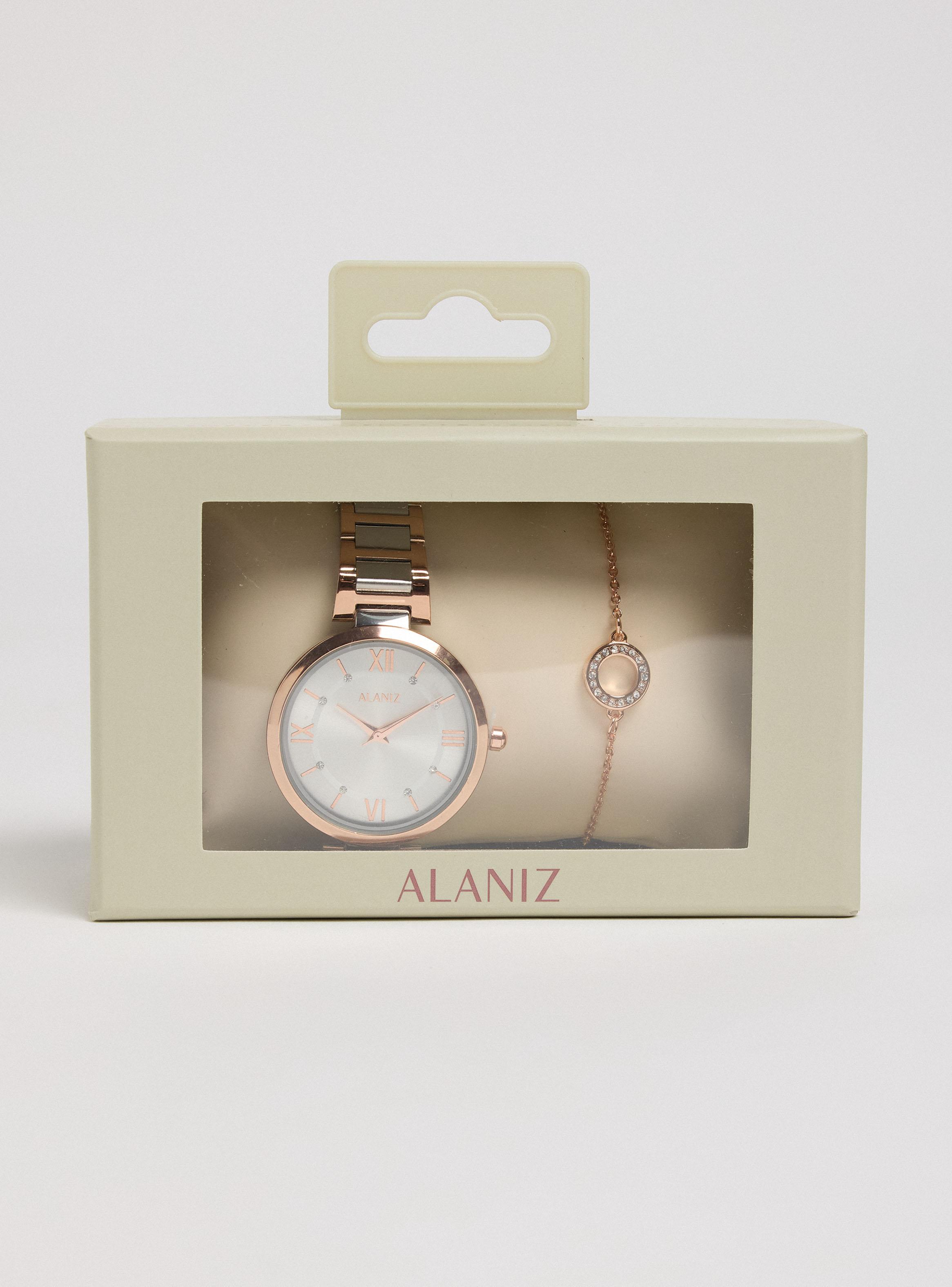 Pack Reloj Análogo Rose Gold Mujer + Pulsera-5