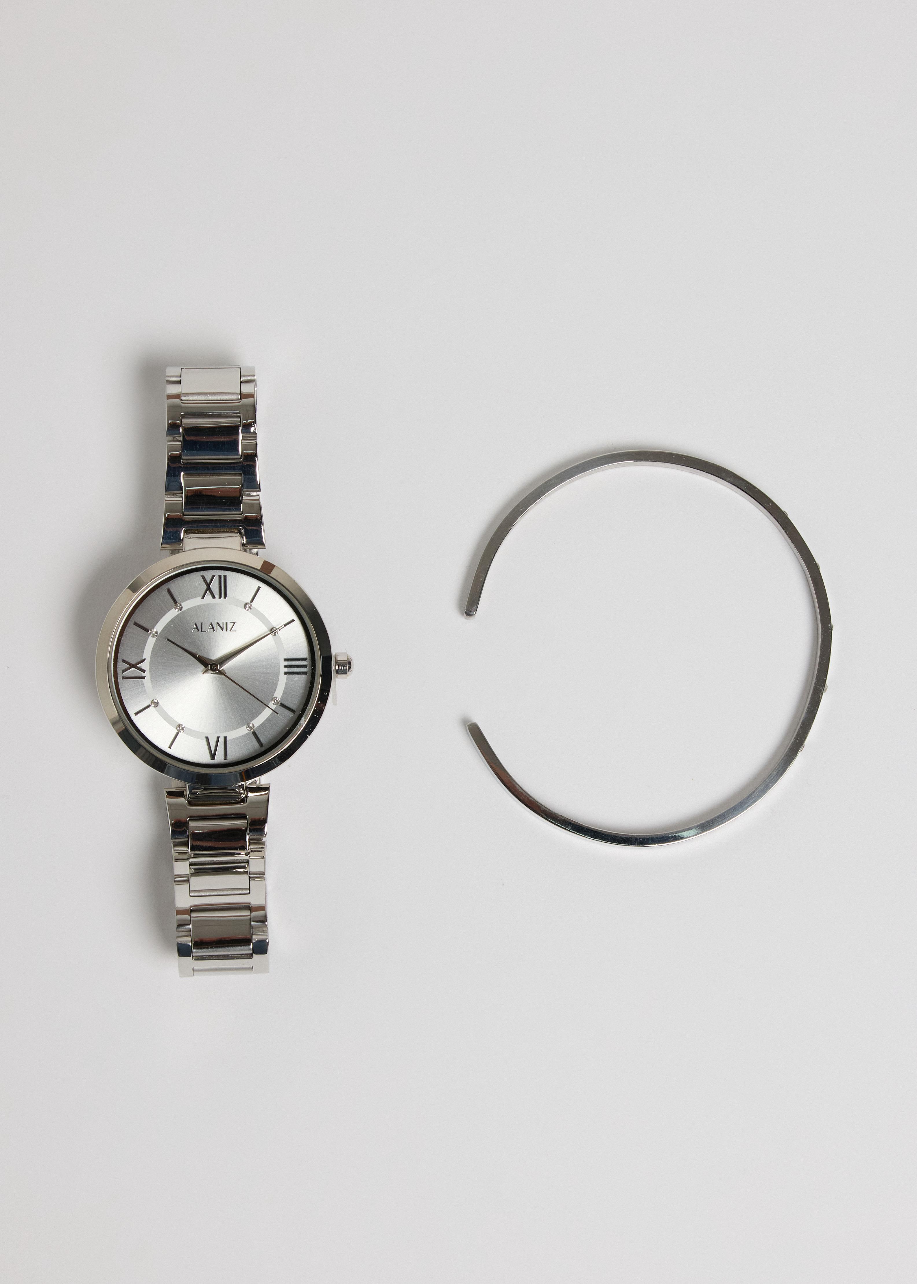 Pack Reloj Análogo Silver Mujer + Pulsera-2