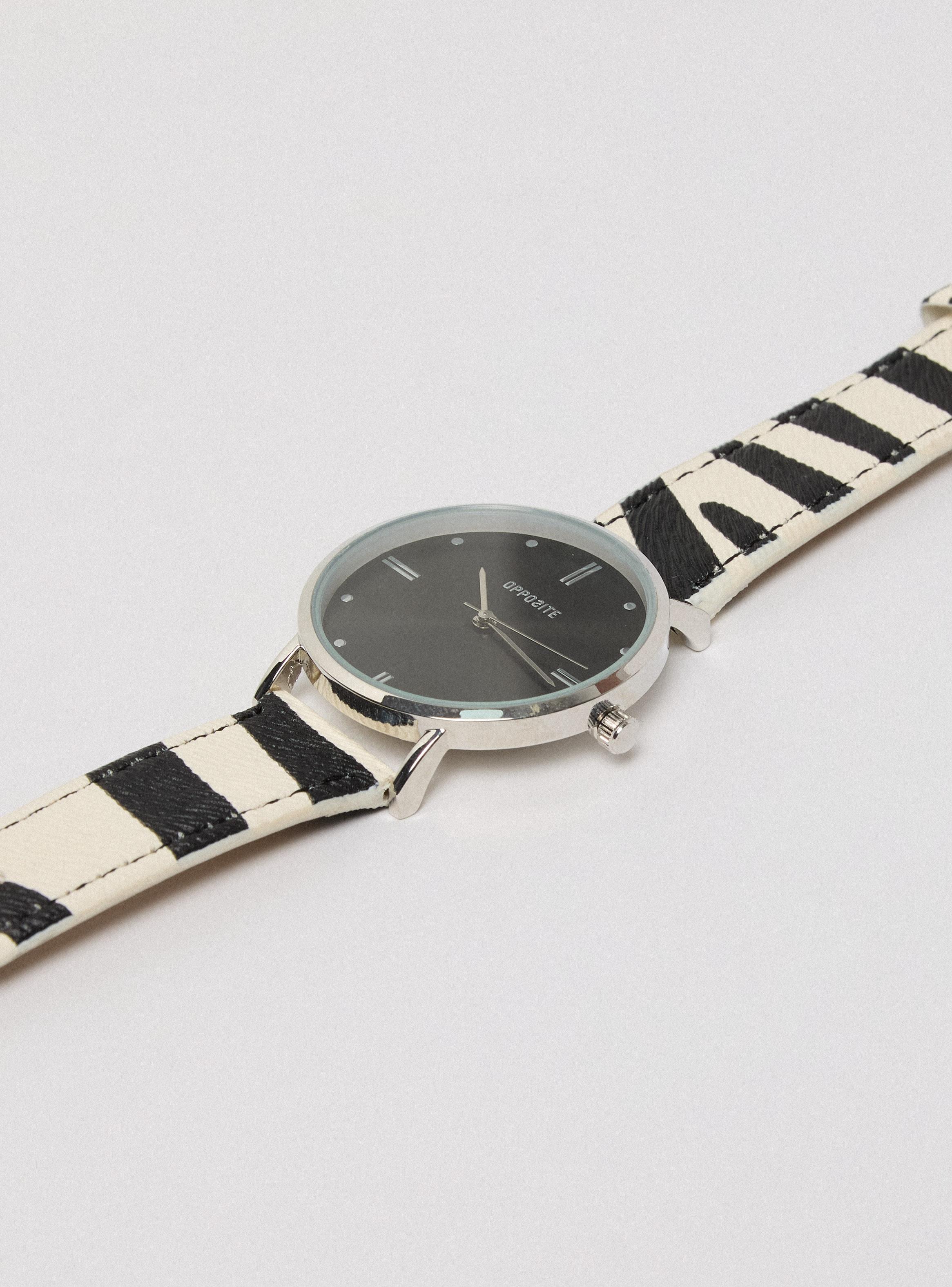 Reloj Análogo Silver Correa Animal Print Mujer-3