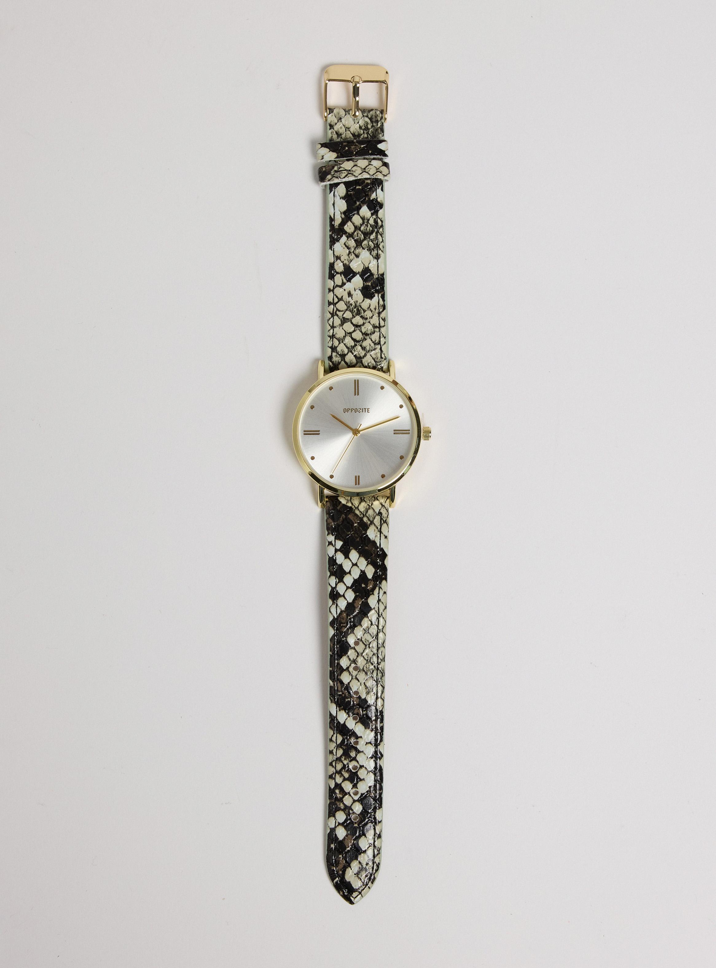 Reloj Análogo Gold Correa Animal Print Mujer-1