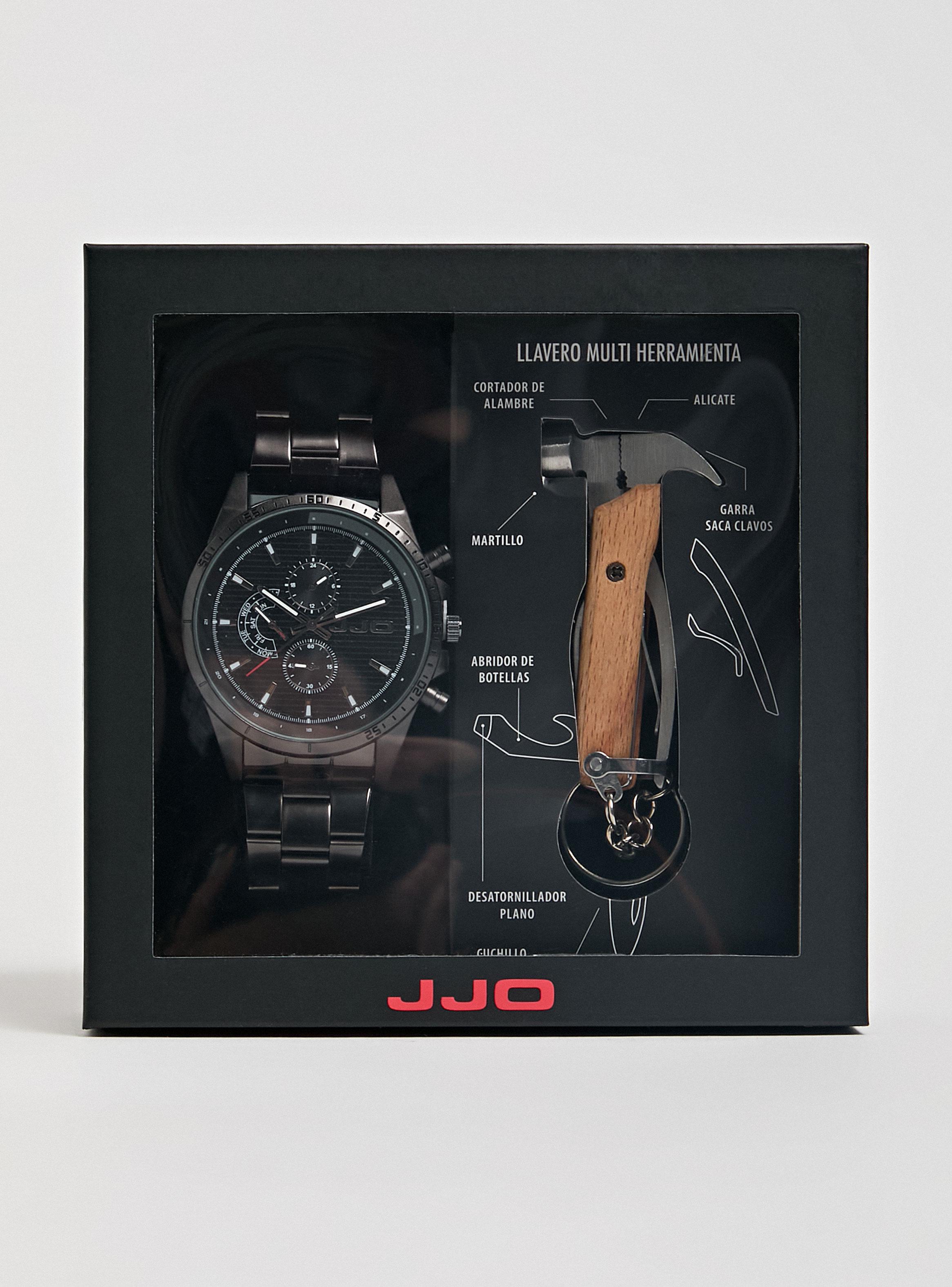 Pack Reloj Análogo Black Hombre + Multiherramienta-5