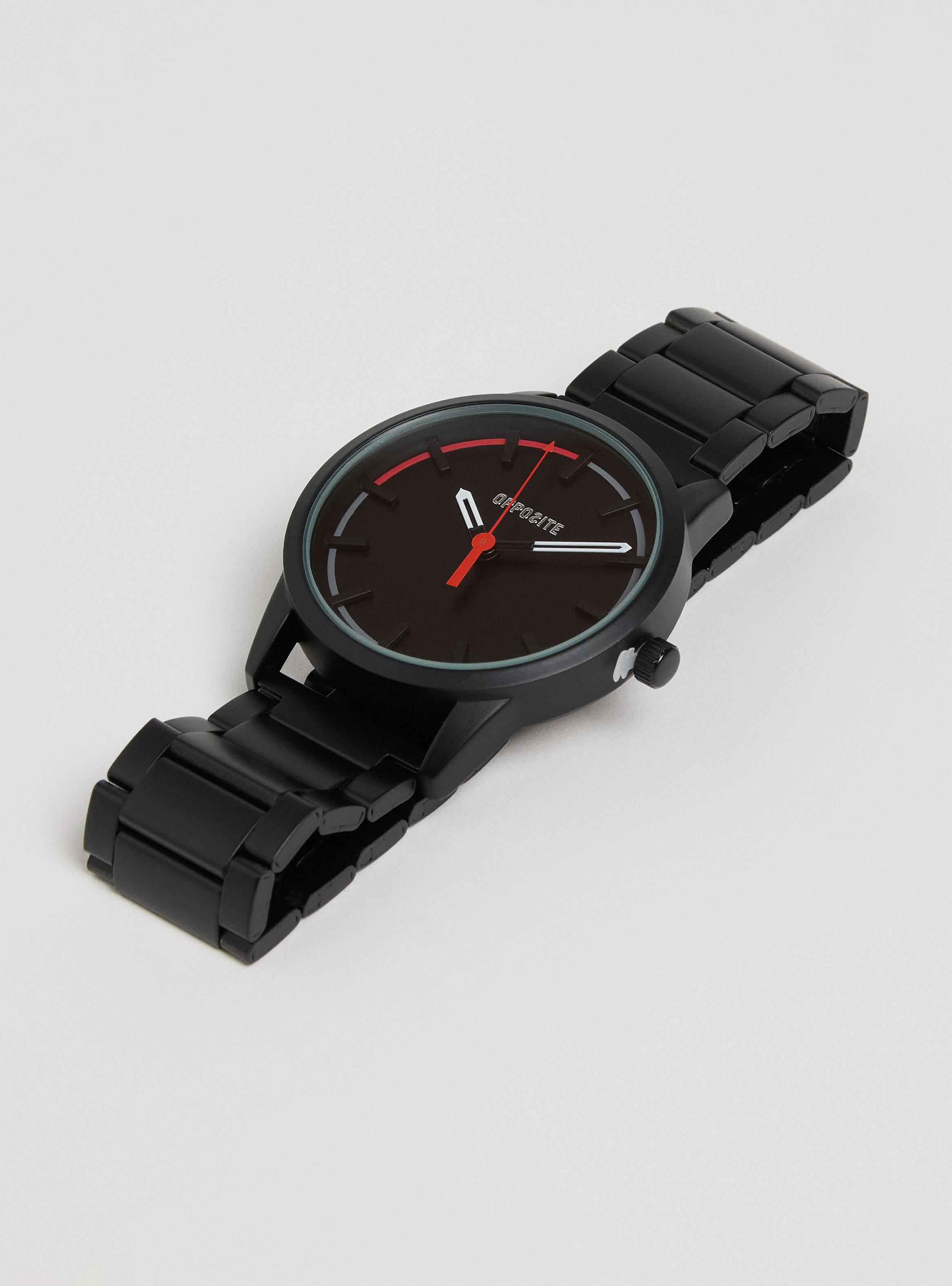 Reloj Análogo Correa Metal Negro Hombre-2