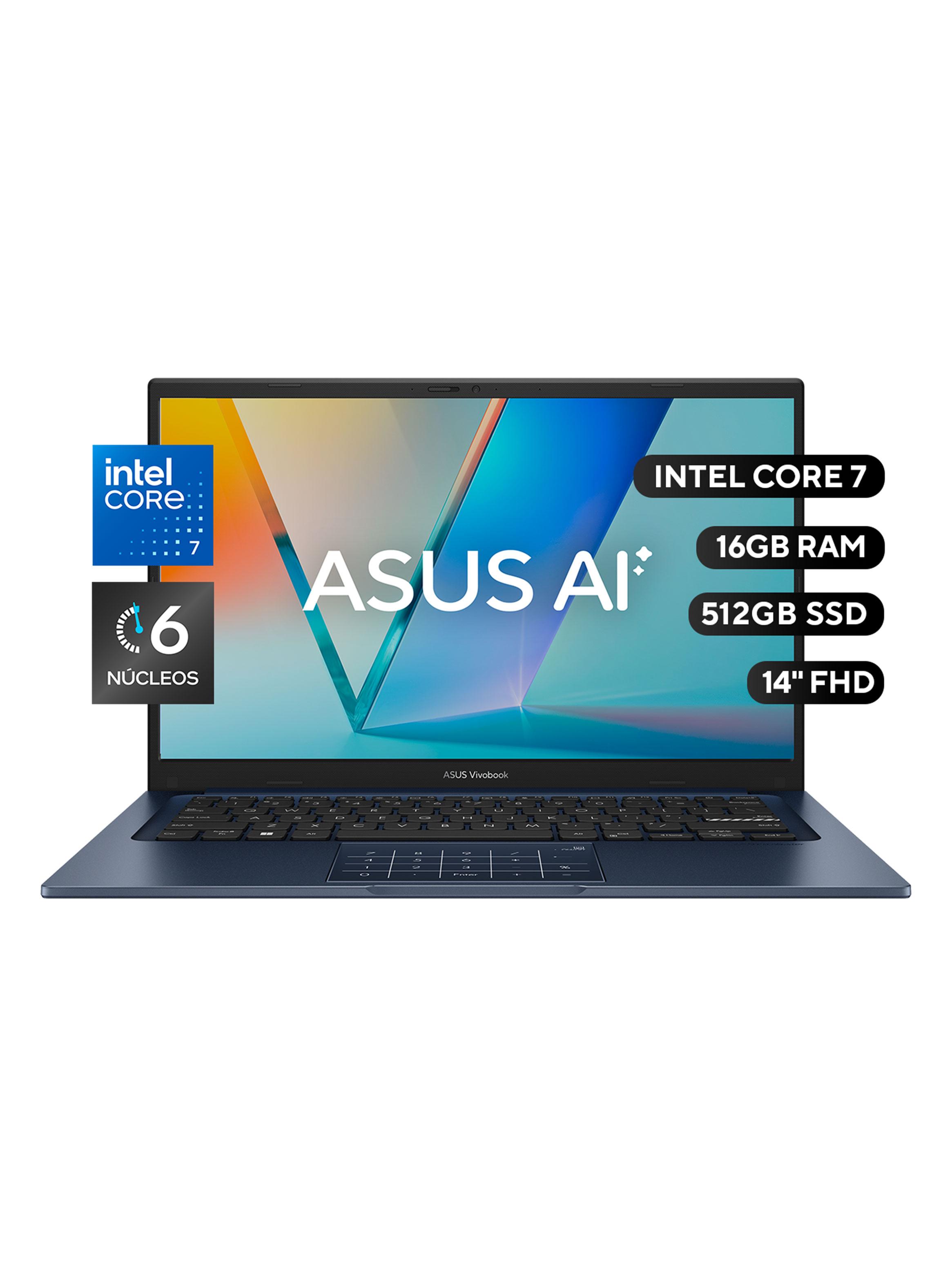 Notebook Vivobook 14 X1404 Intel Core 7 16GB RAM 512GB SSD 14'' FHD 60Hz-1