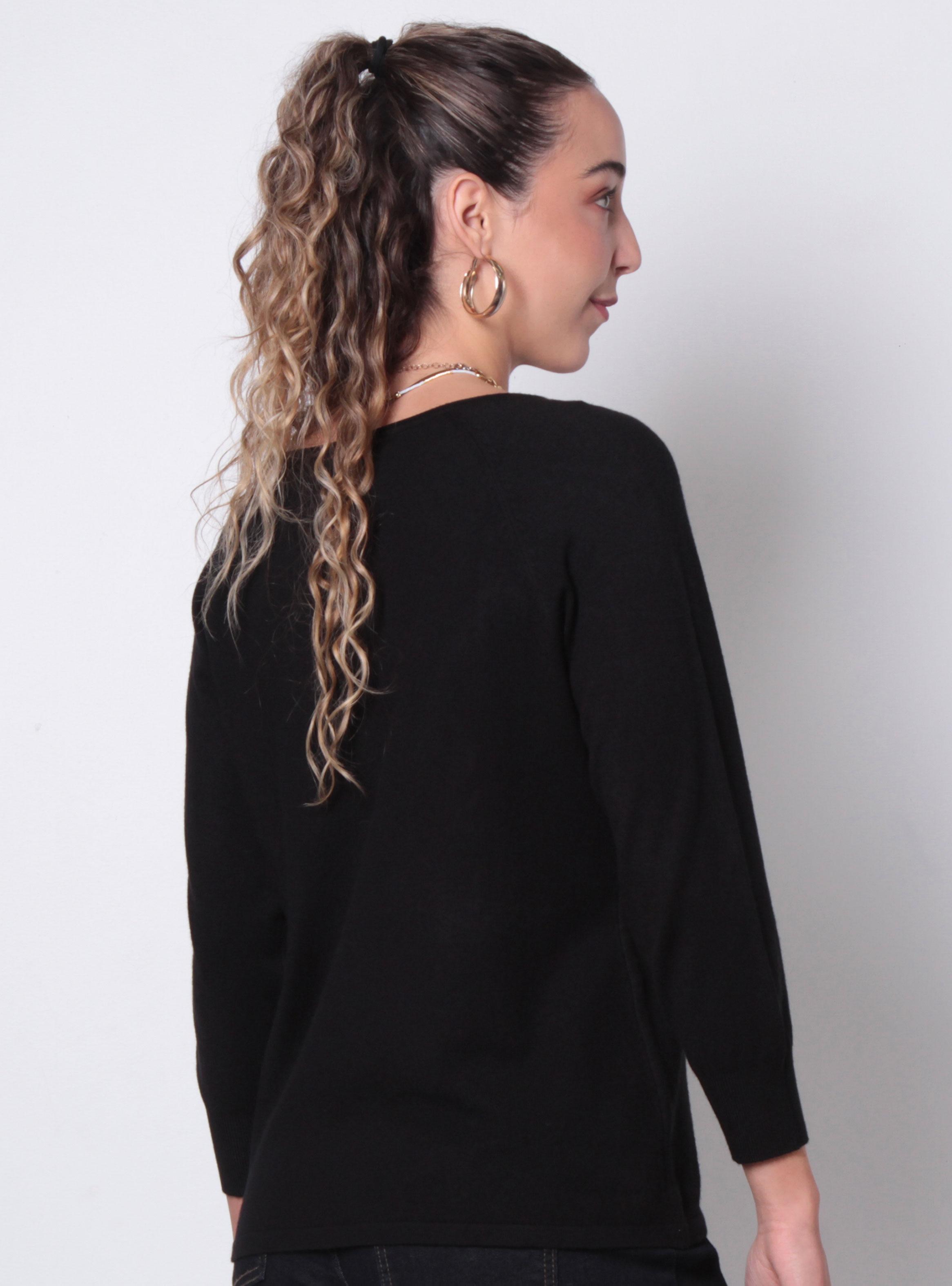 Sweater Manga 3/4 Escote Bote-1
