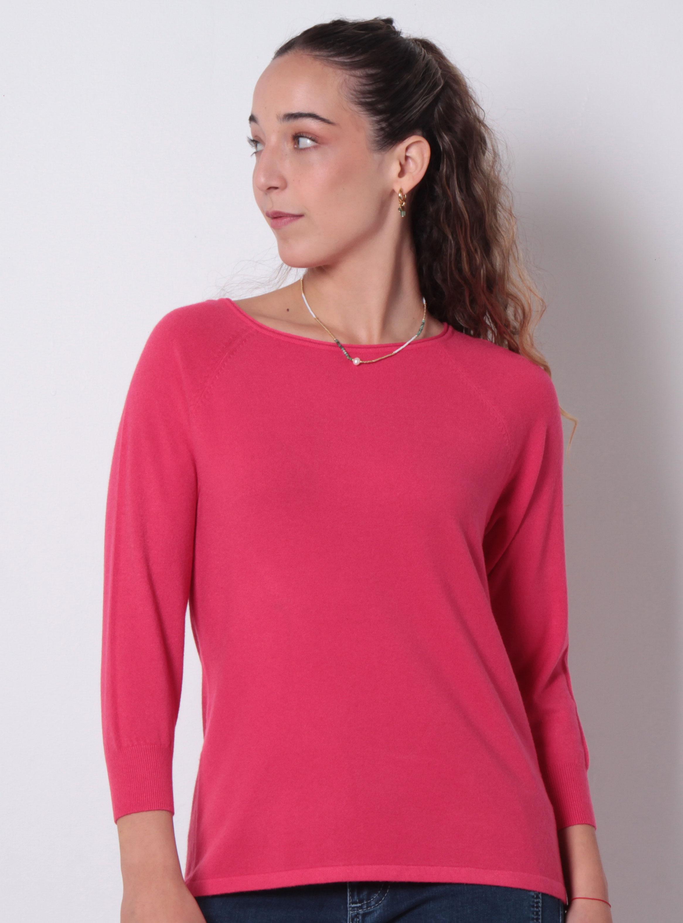 Sweater Manga 3/4 Escote Bote-0