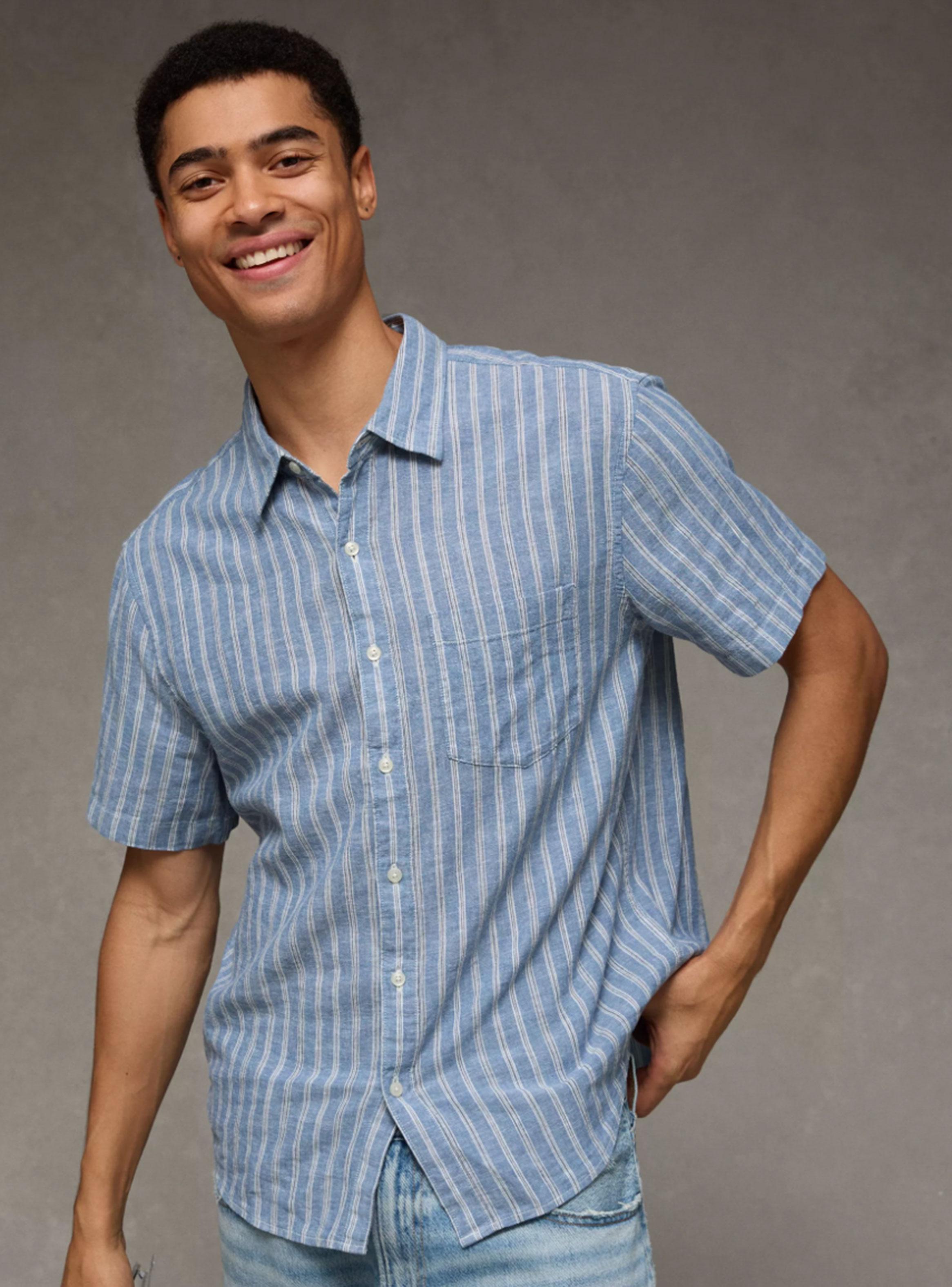 Camisa AE Manga Corta Lino-0