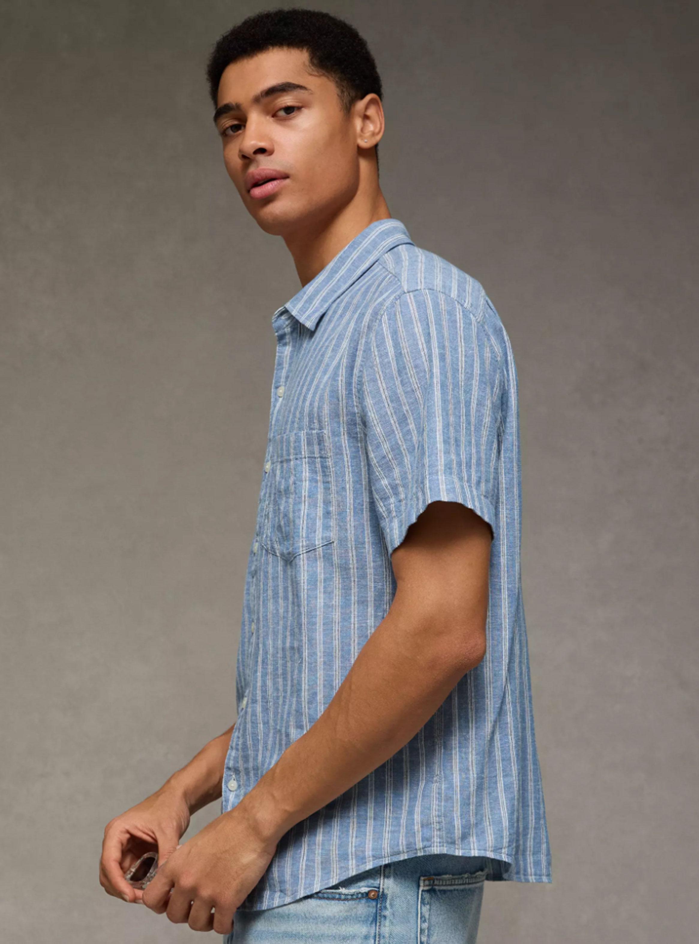 Camisa AE Manga Corta Lino-2
