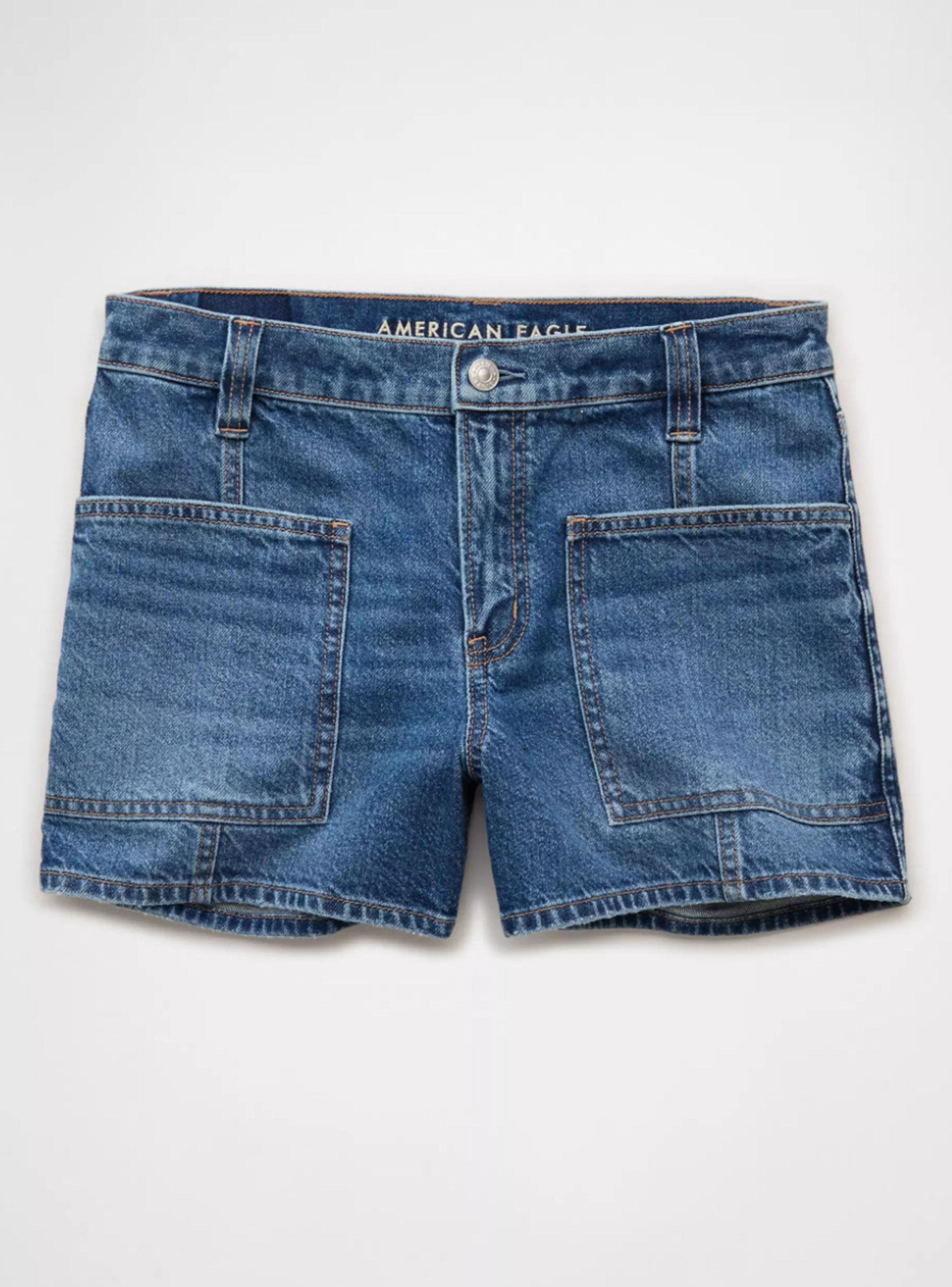 Short Ae Jeans Bolsillos Patchwork-3