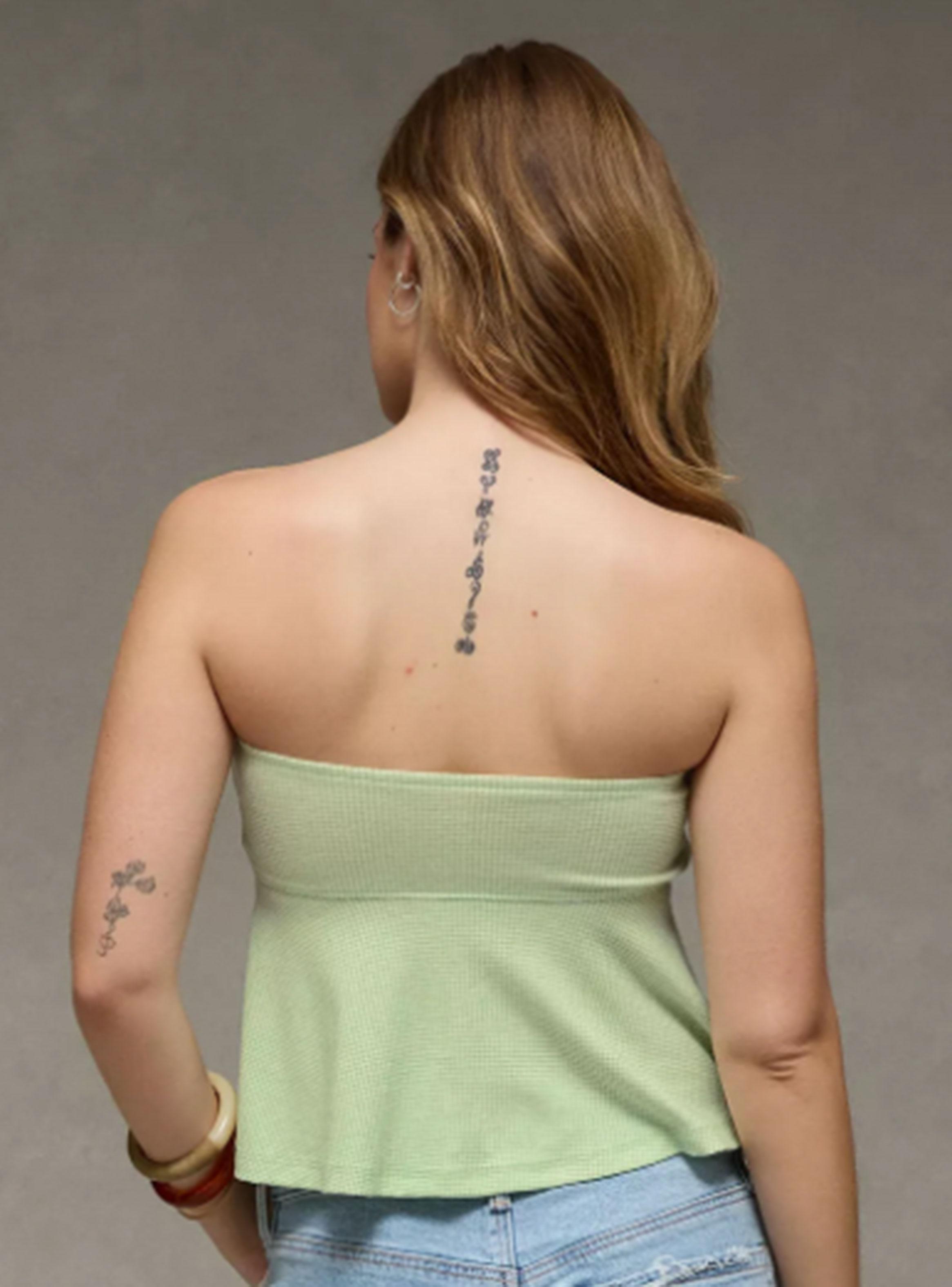 Top Ae Strapless Fruncido Cuadrillé-1