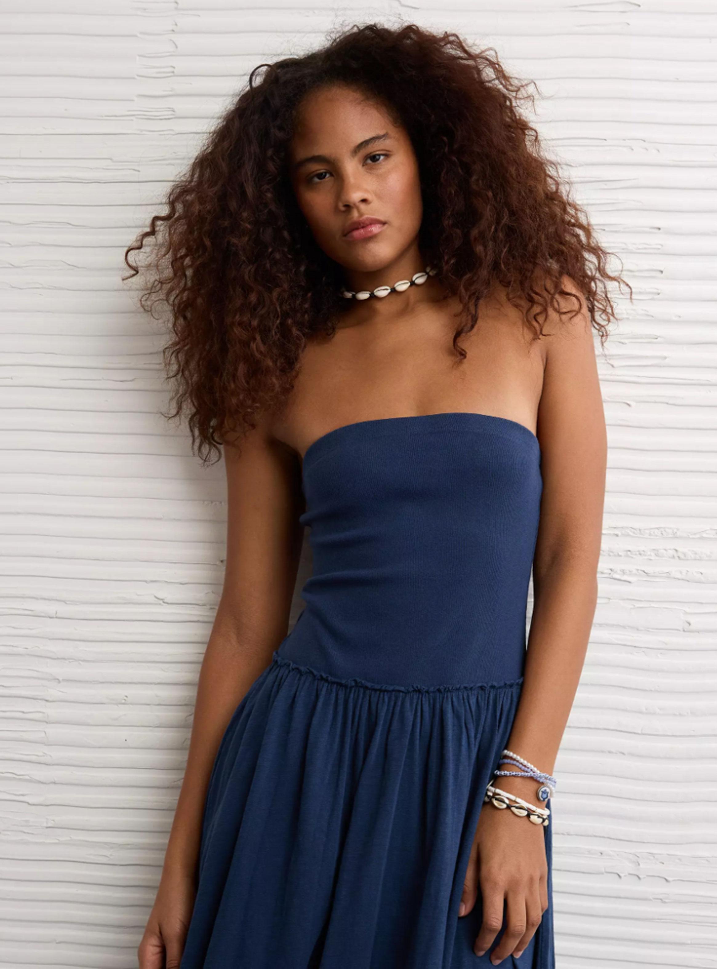 Vestido Ae Sunchaser Strapless Midi-2
