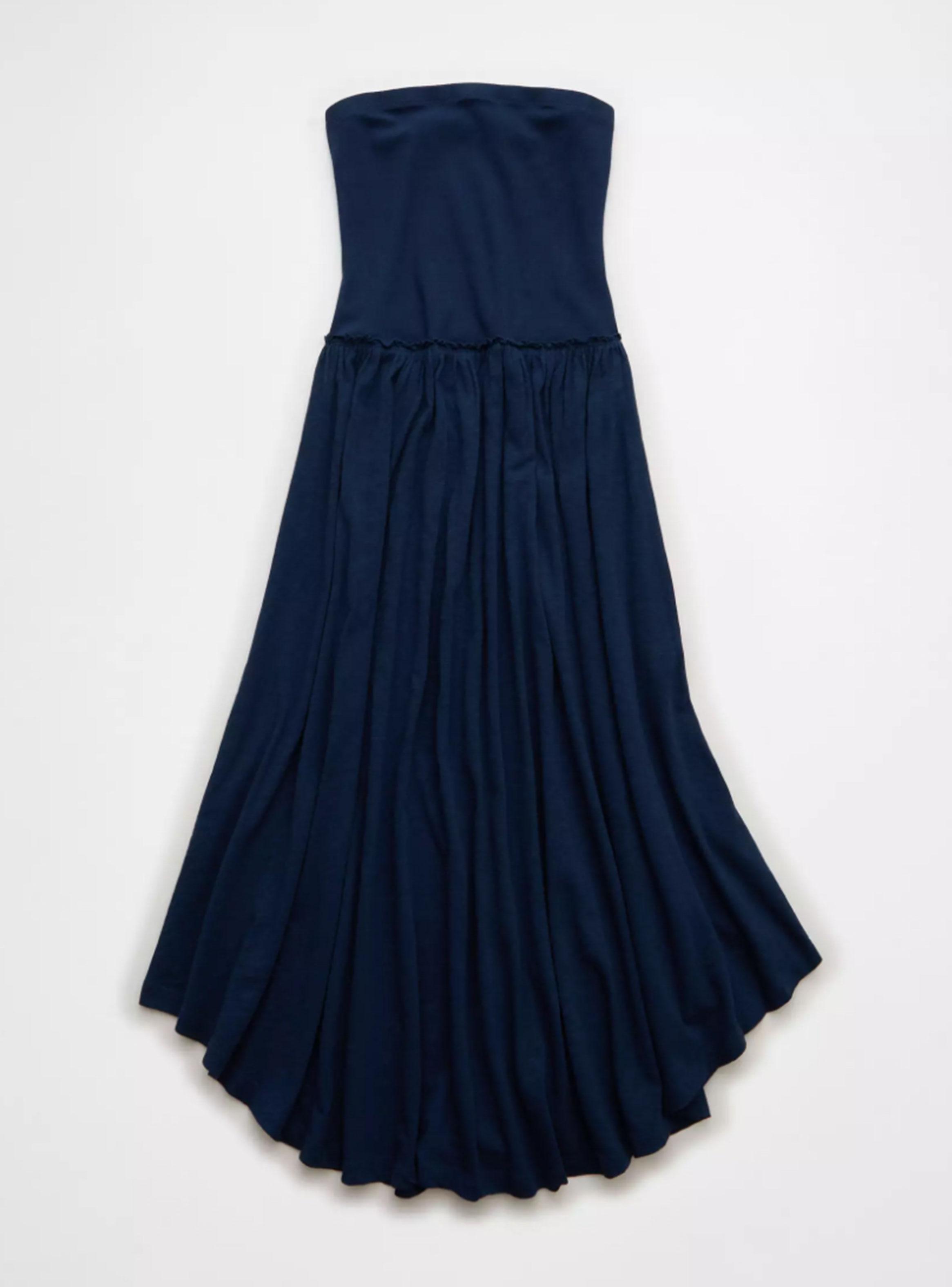 Vestido Ae Sunchaser Strapless Midi-3