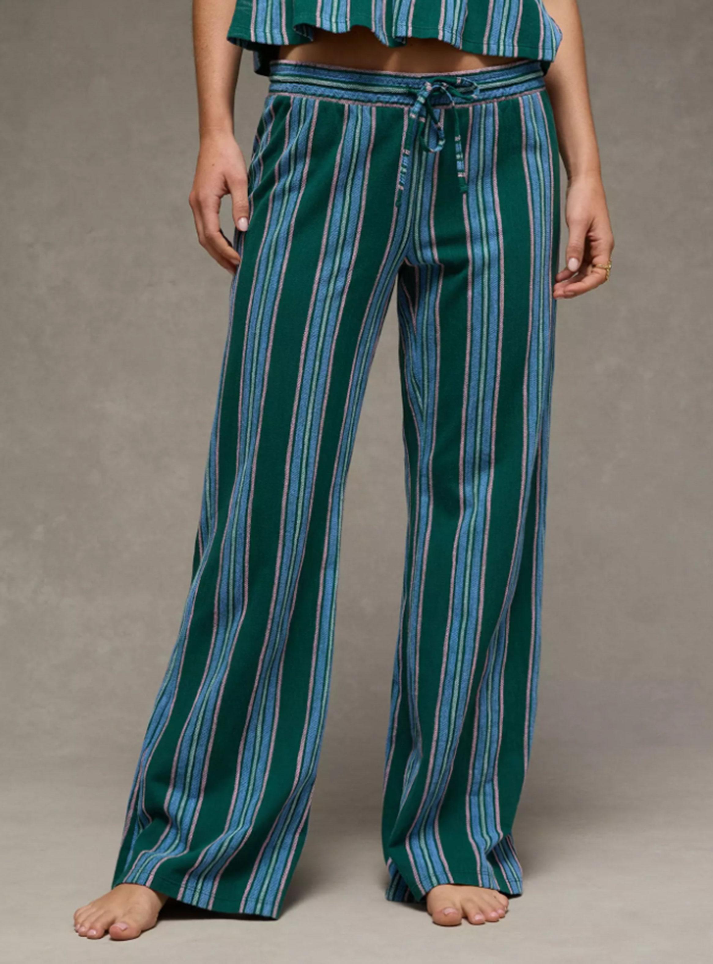 Pantalón Ae Sunchaser Acampanado Rayado-0