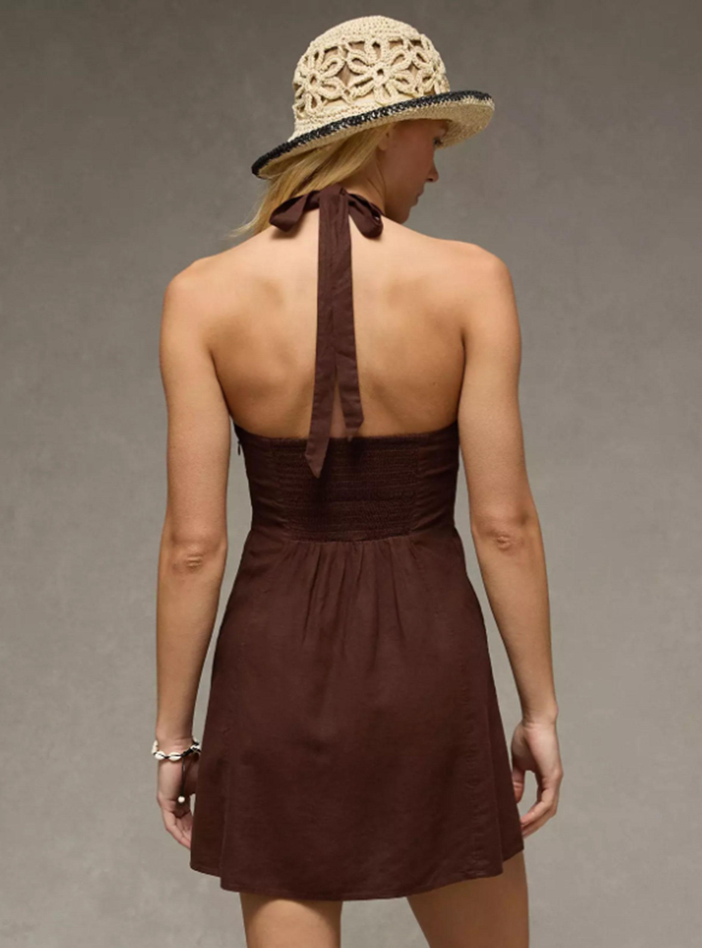 Vestido Ae Corto Amarra en El Cuello-1