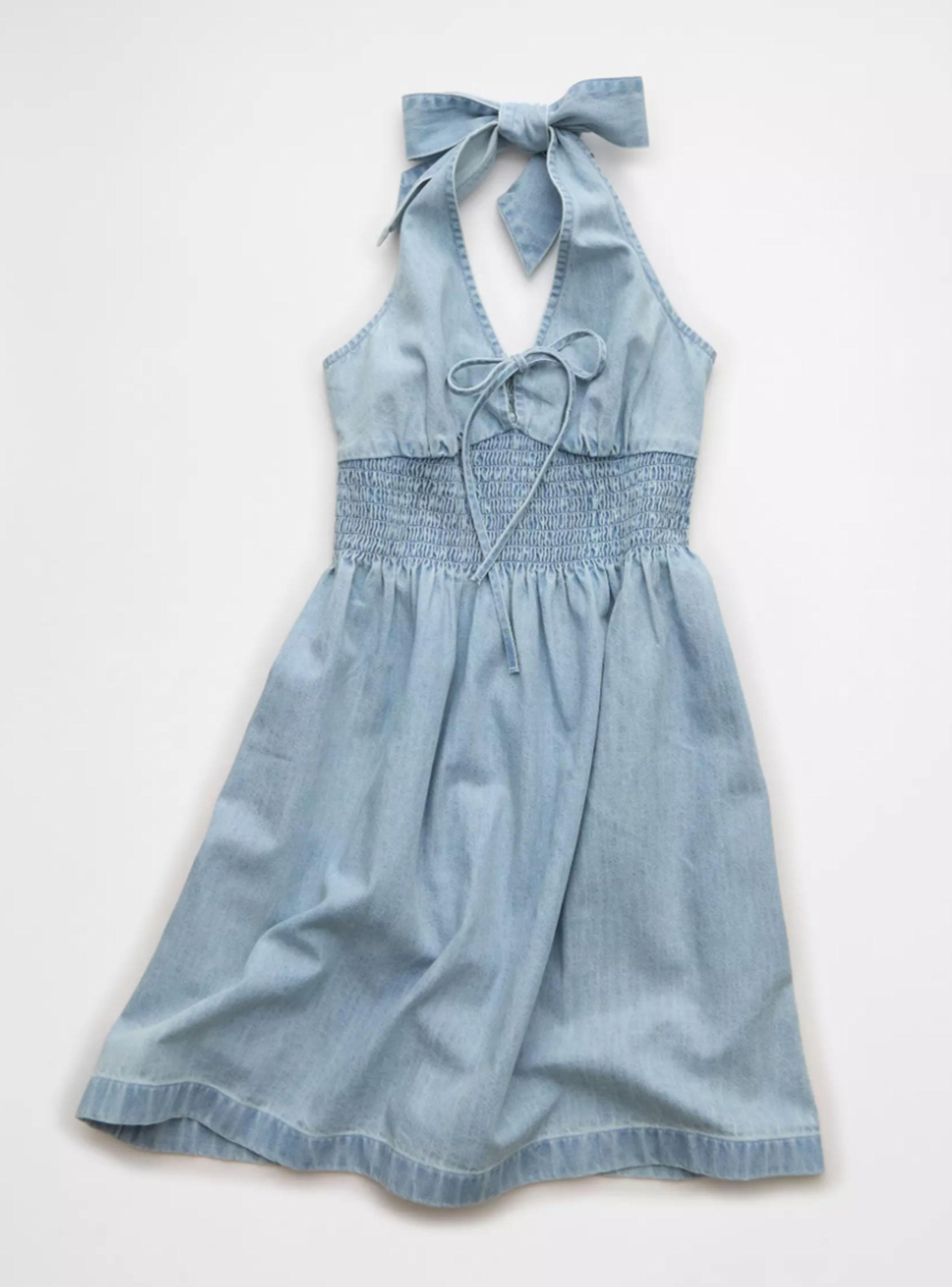 Vestido Ae Halter Ojal Mini-3