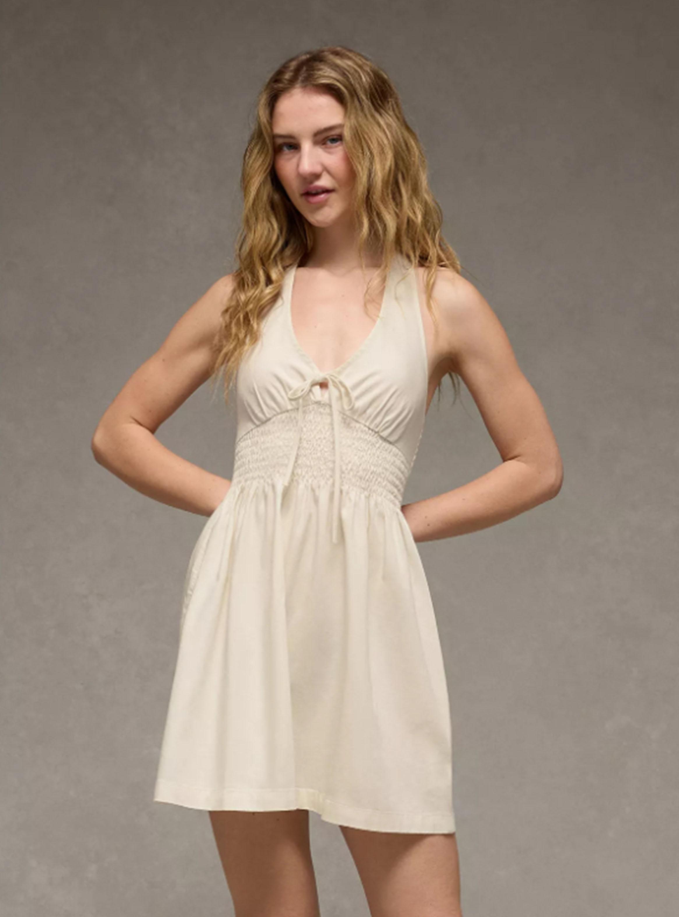Vestido Ae Halter Ojal Mini-0