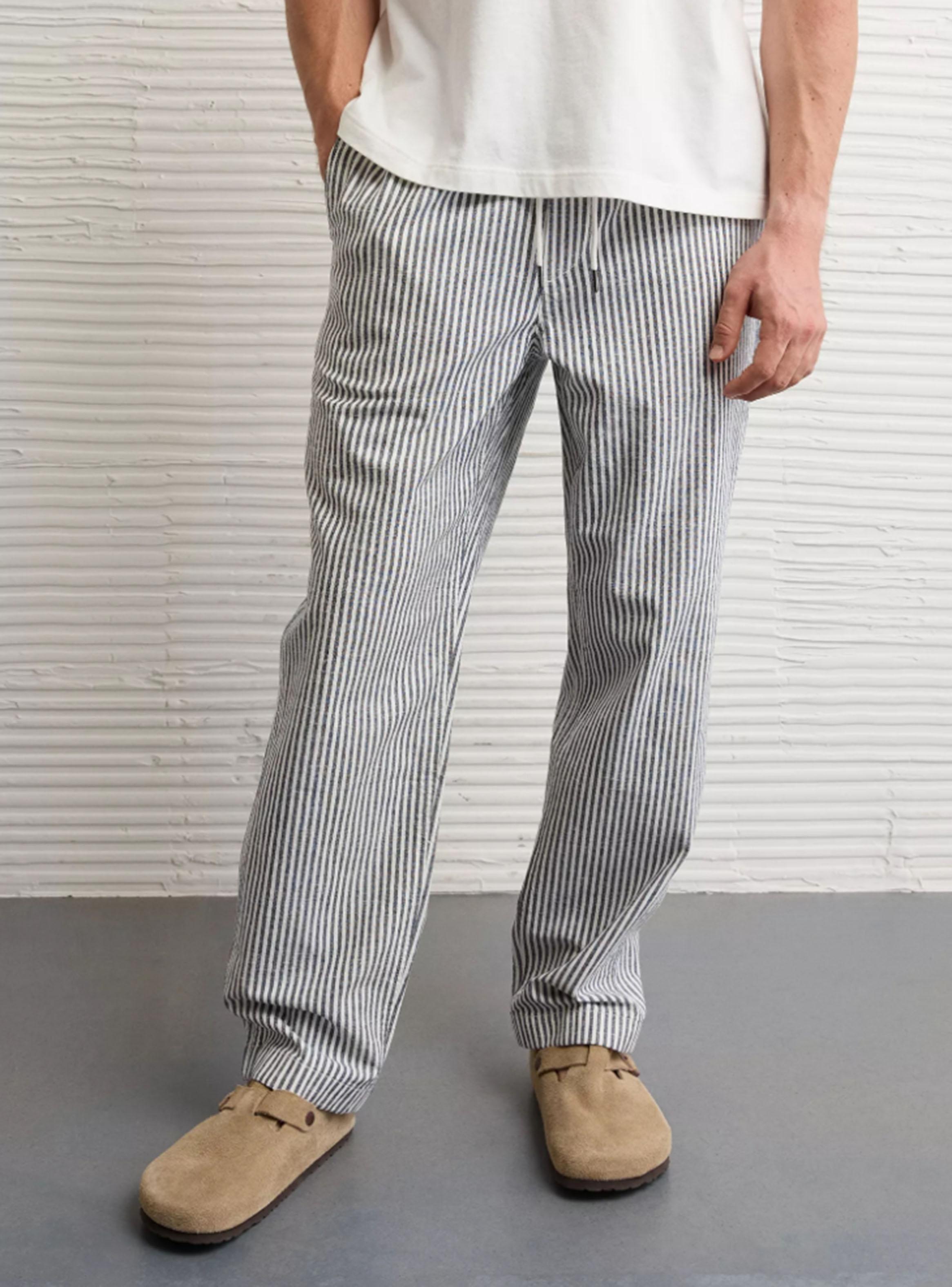 Pantalón AE Elasticado Rayado Algodón-0