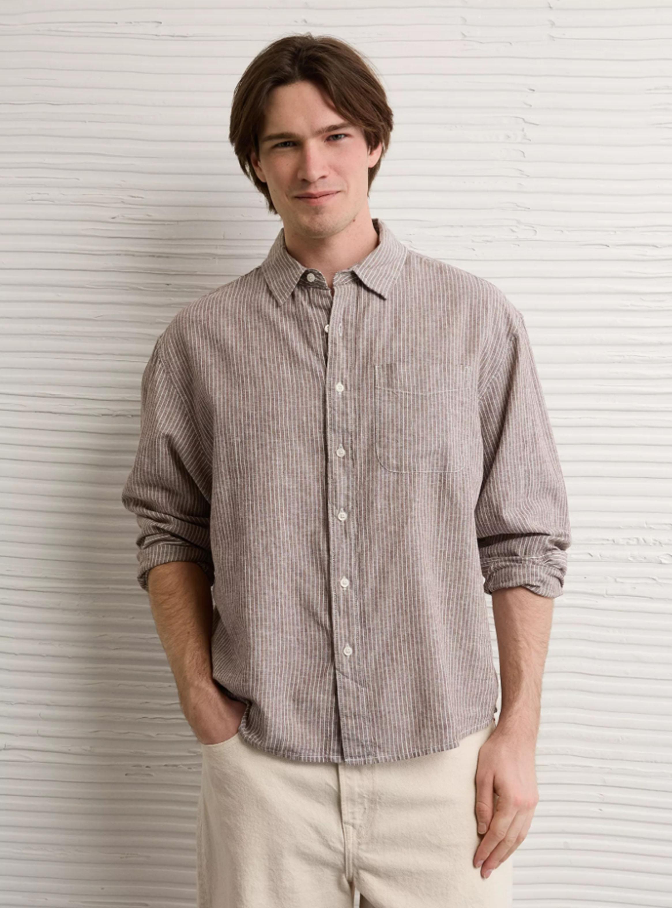 Camisa AE Relaxed Fit Lino-0