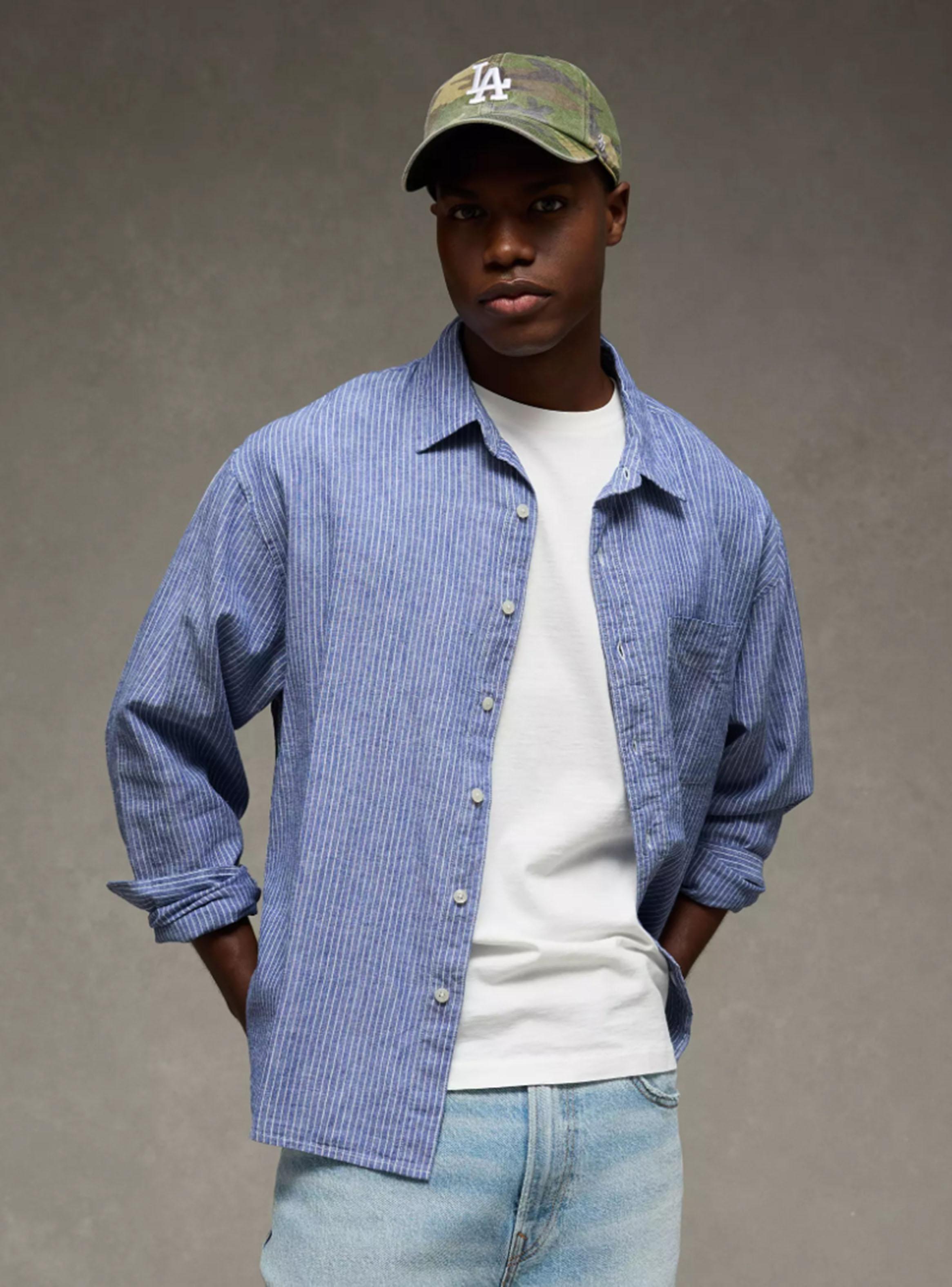 Camisa AE Relaxed Fit Lino-0