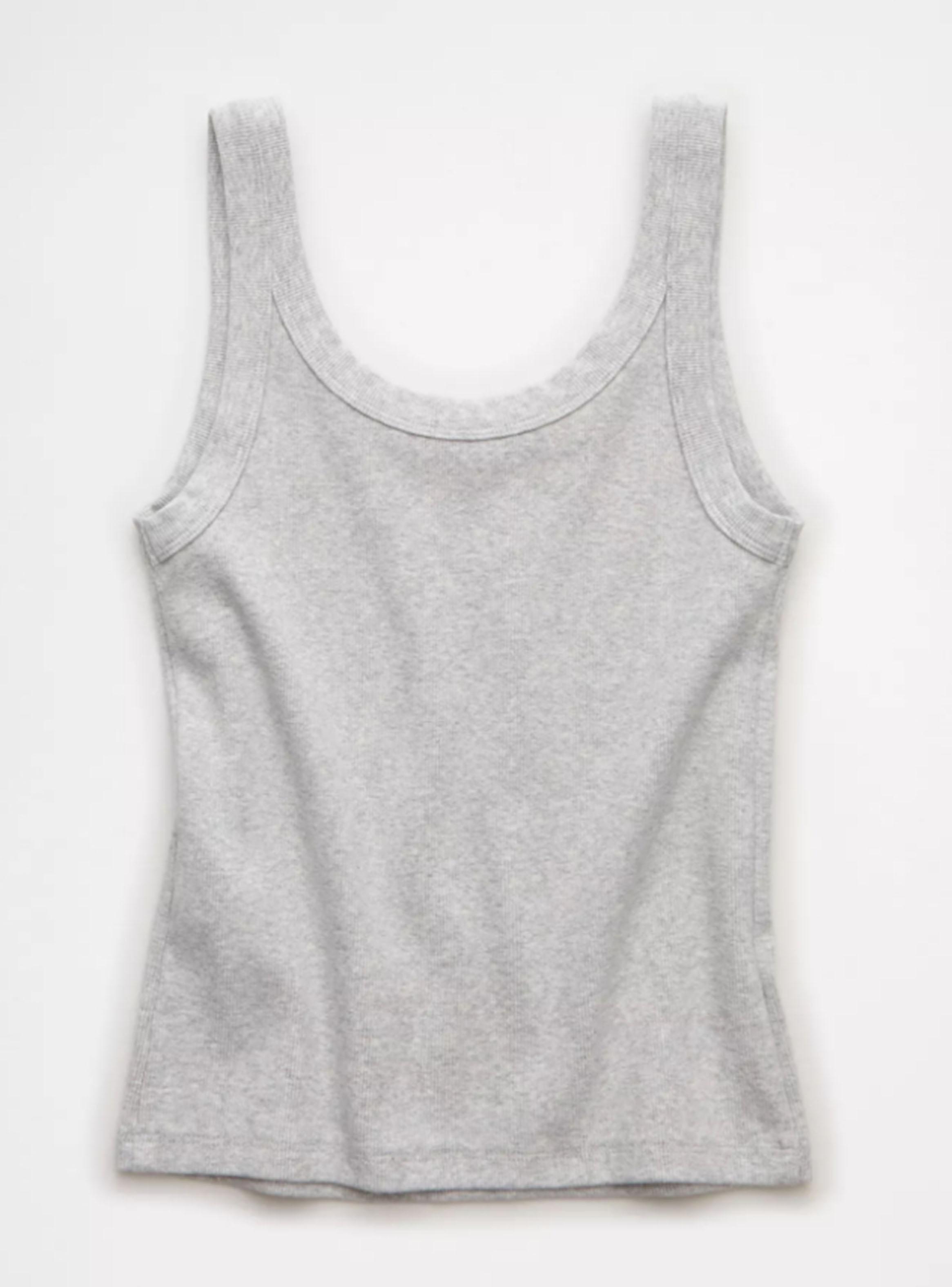 Top Ae sin Mangas Básico Cuello Cuadrado-4