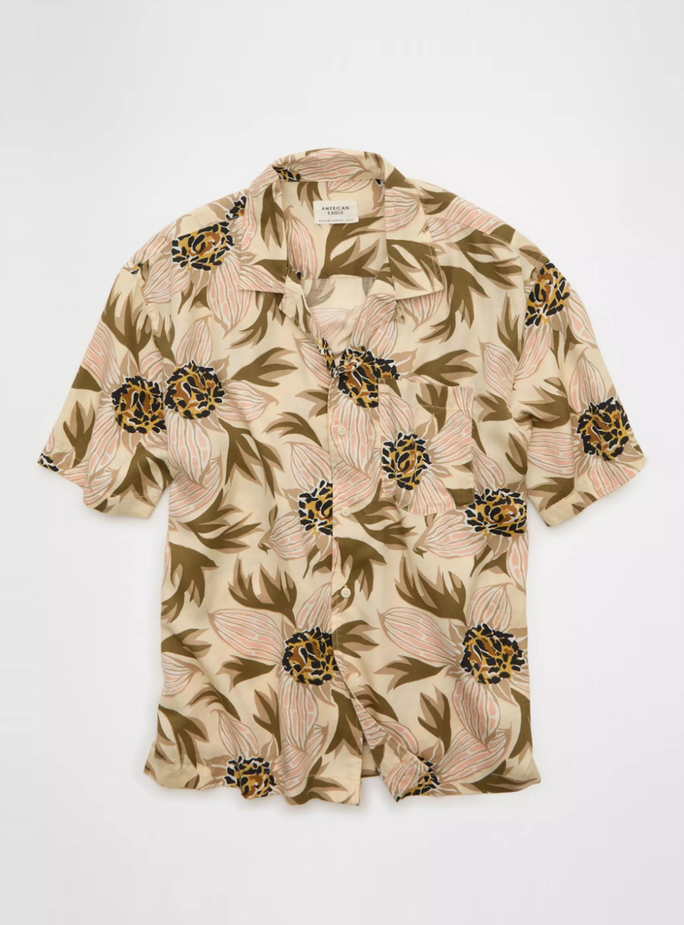 Camisa AE Manga Corta Floreada-3
