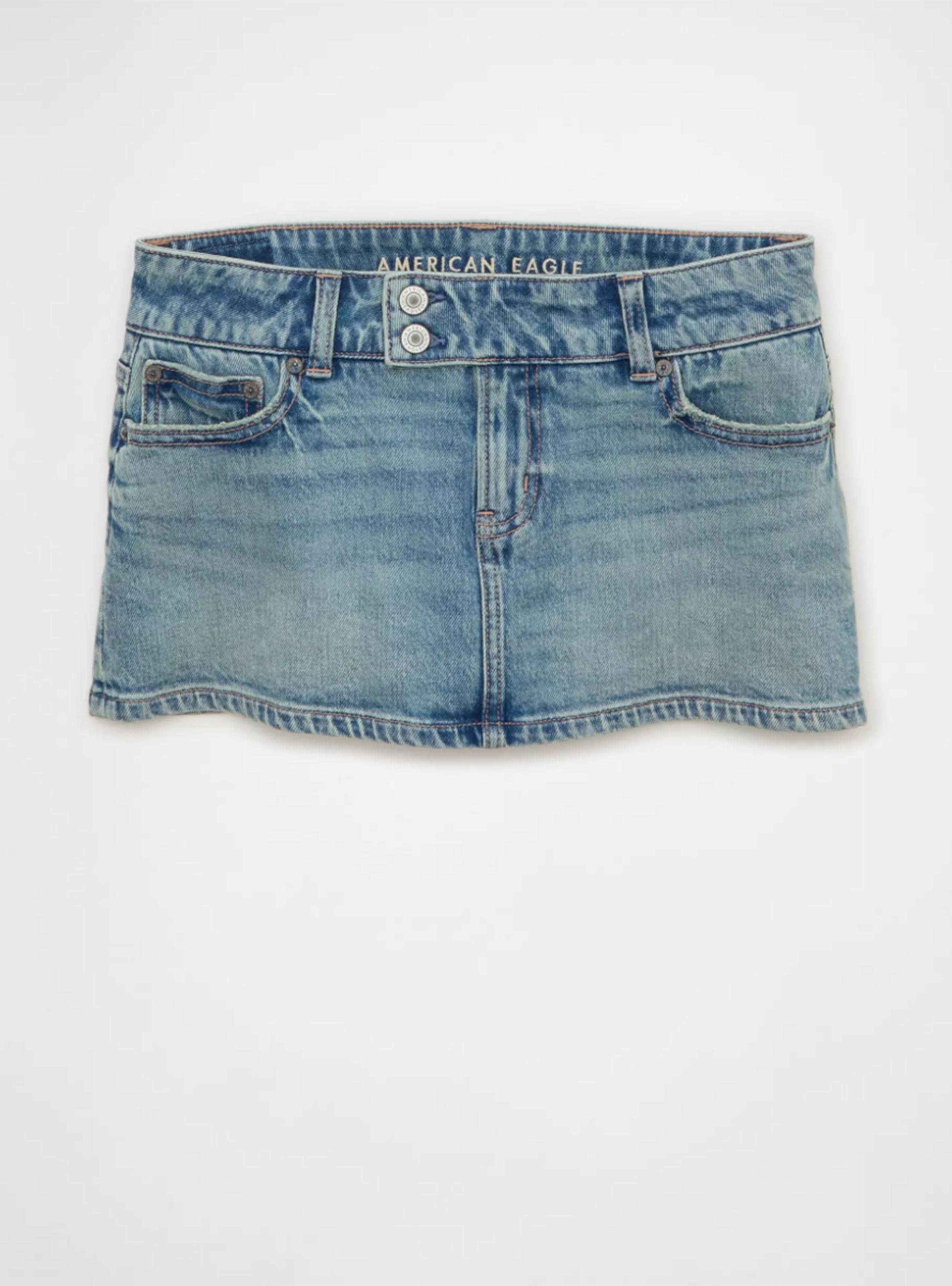 Falda Mini Ae Mini Denim Tiro Bajo-2