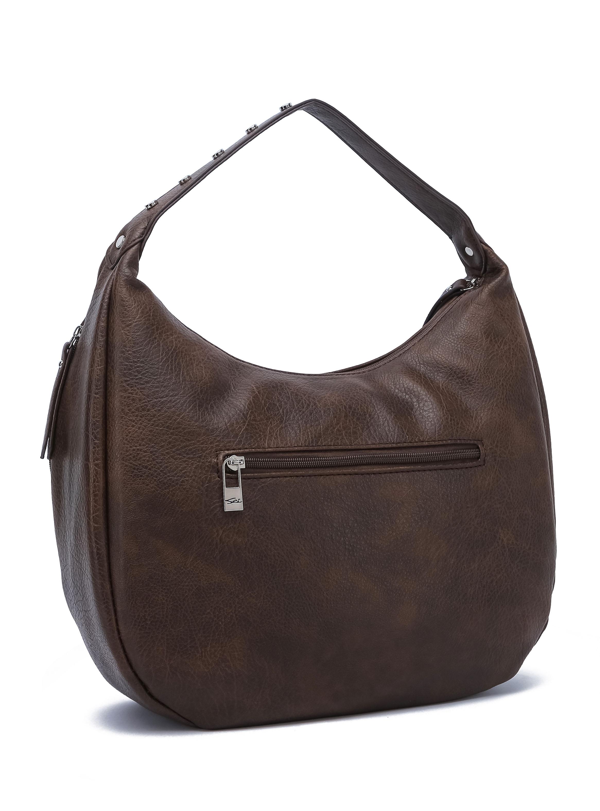 Cartera de Hombro Minimalista Rose Café-1