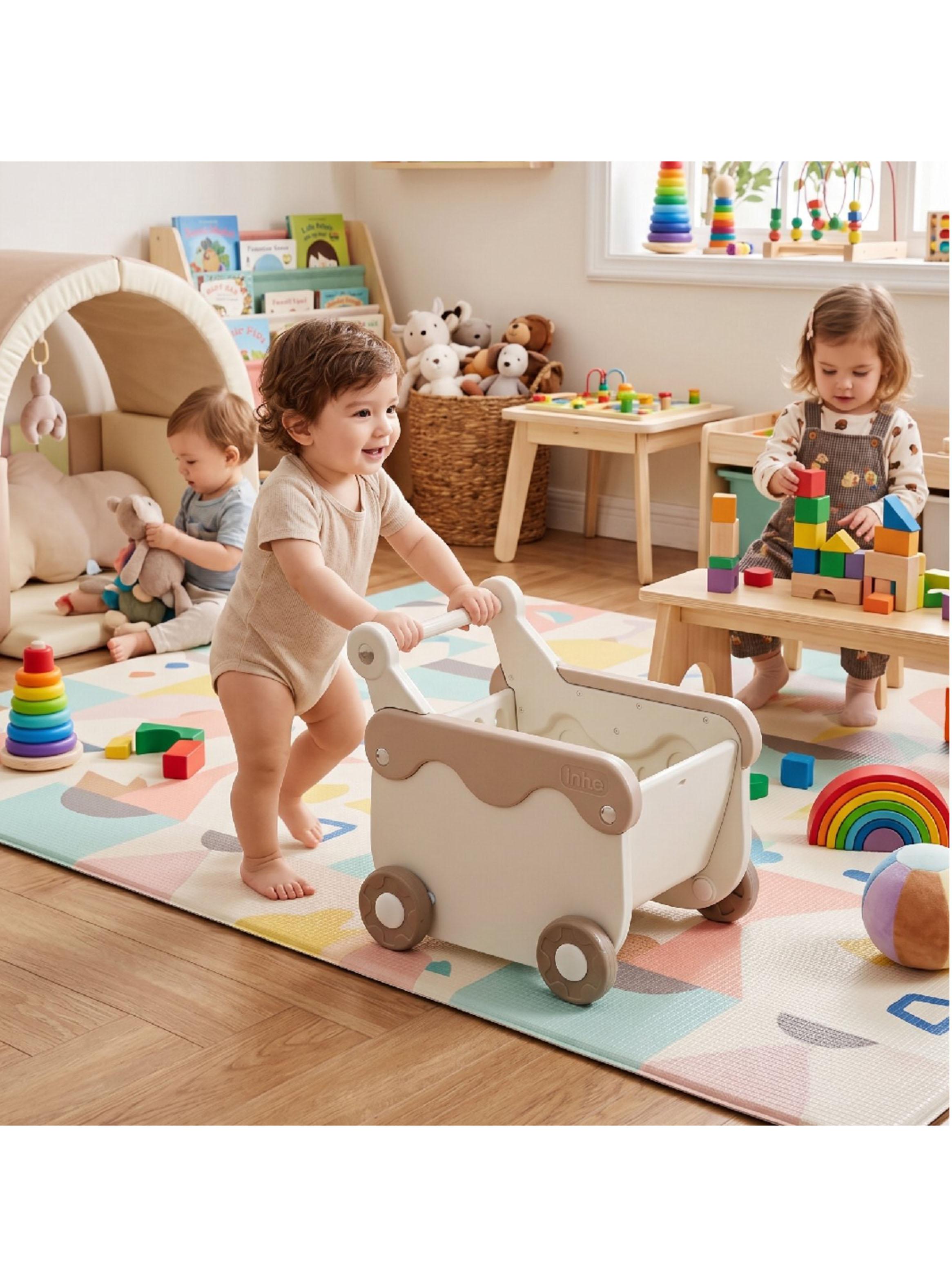 Caminador Correpasillos Bebé Mini Wagon Beige-5