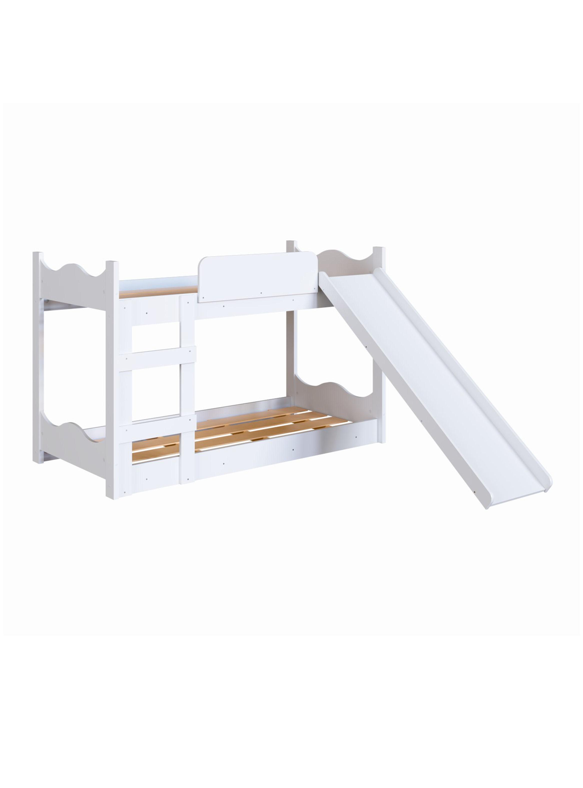 Camarote Infantil de Transición Montessori con Resbalín Blanco-2