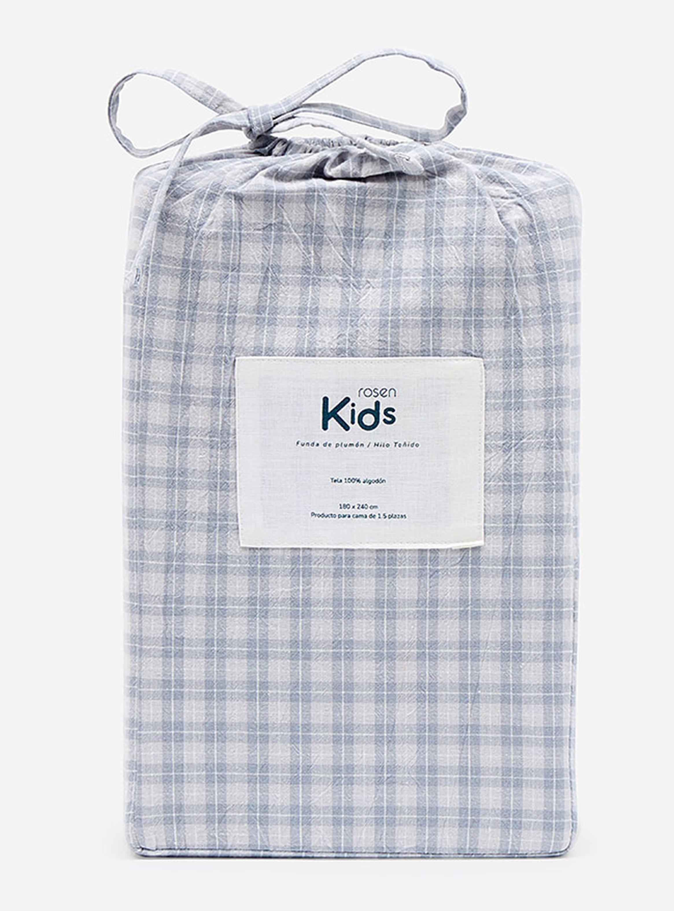 Funda de Plumón Kids Algodón Vichy Blue 1.5 Plazas-4