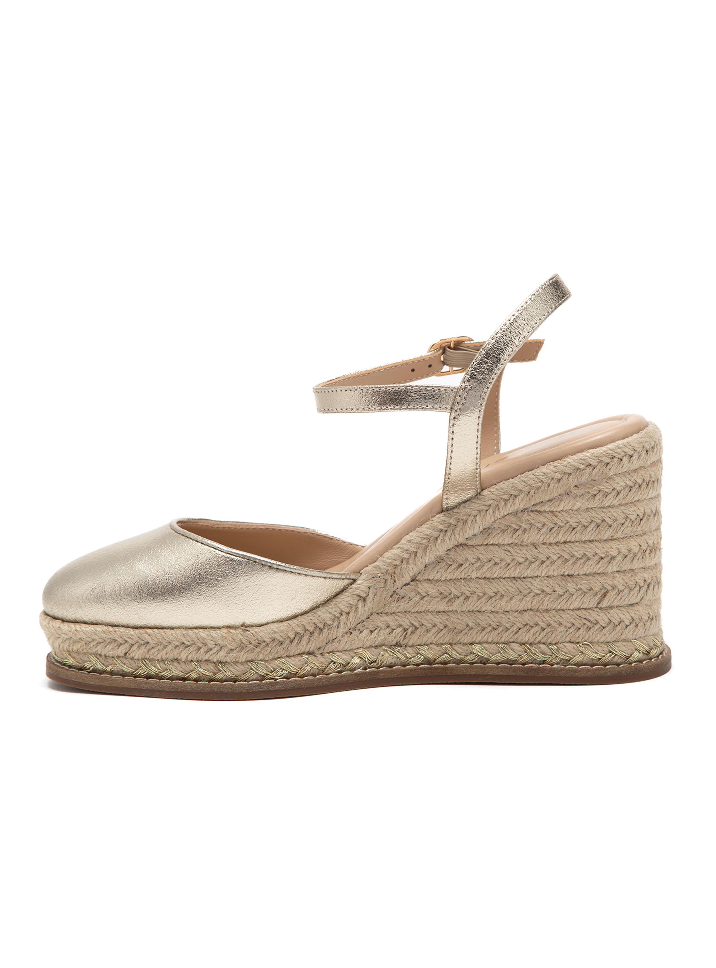 Alpargata Adela Dorado 661101 Cuero Mujer-2